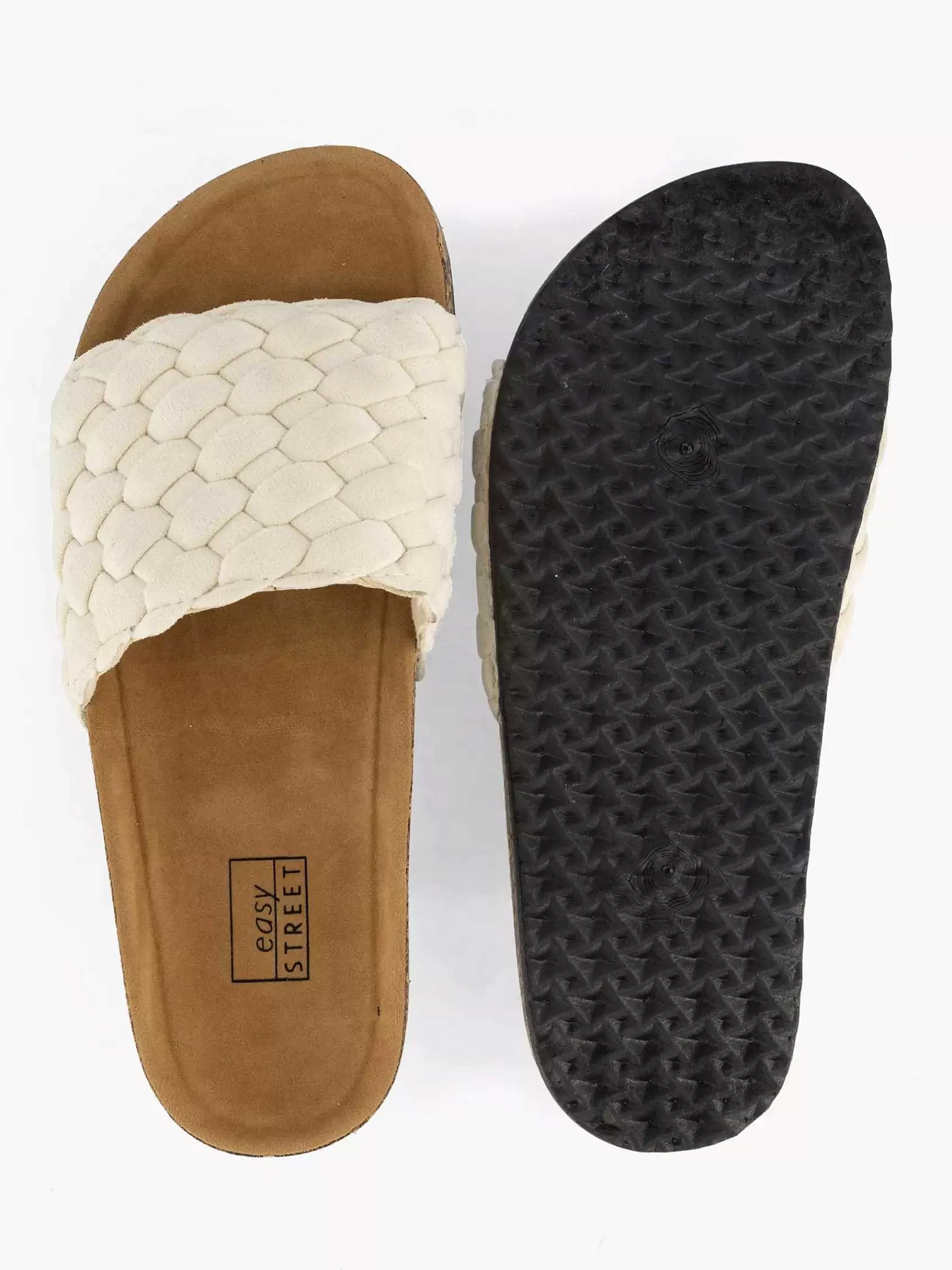 Easy Street Slippers>Beige Slipper Knitted