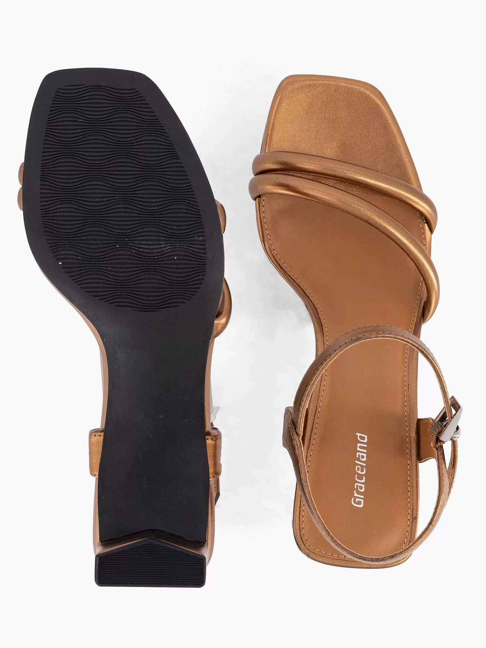 Graceland Sandalen>Bronze Sandalette Brons