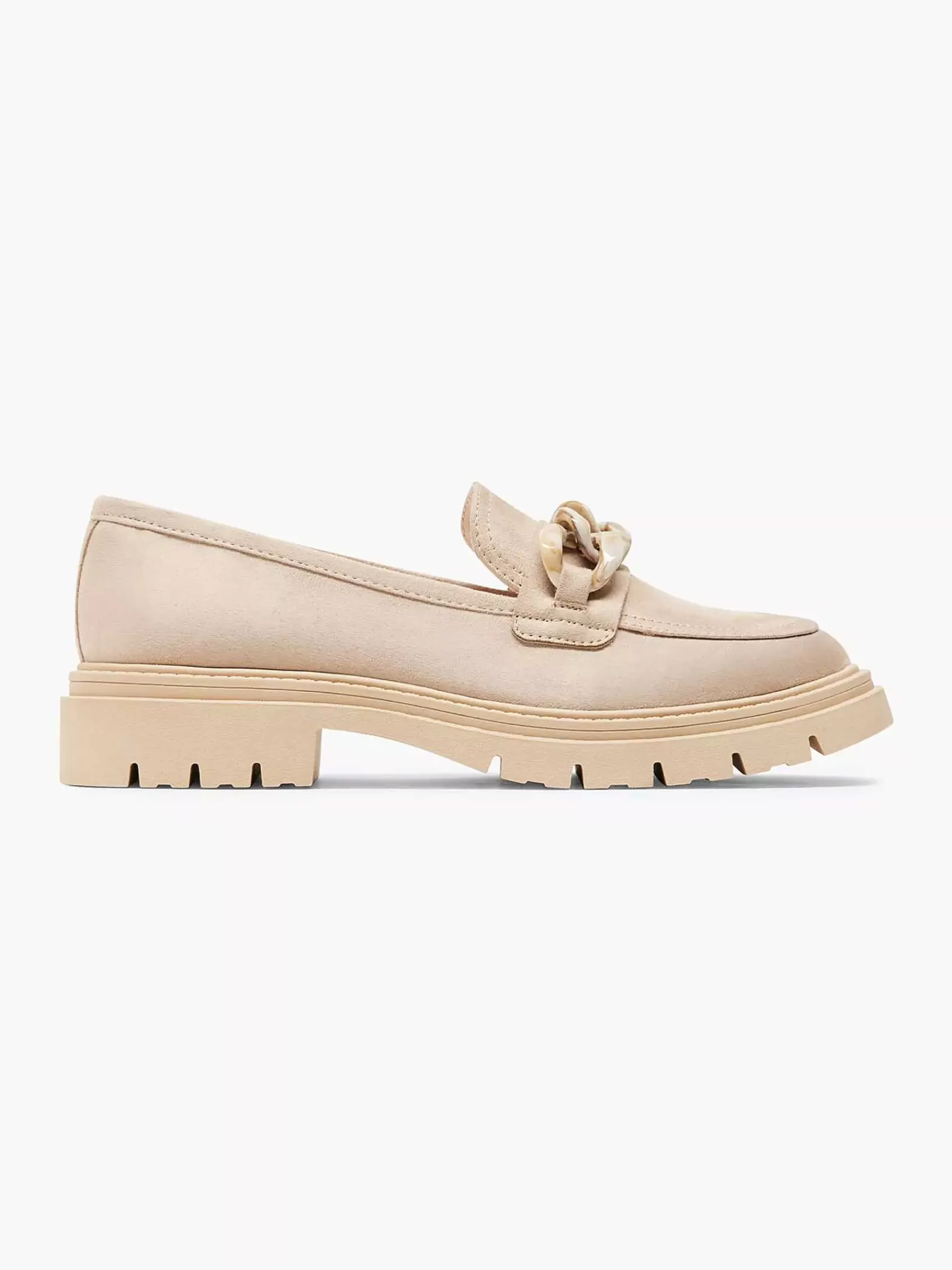 Graceland Instappers>Chunky Loafer Sierketting Taupe