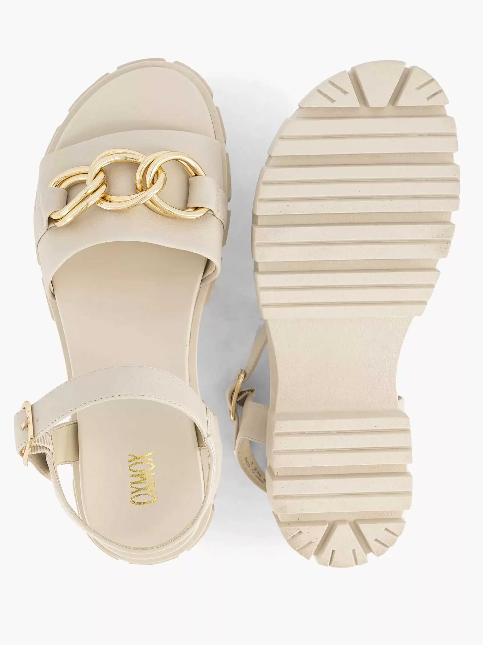 Oxmox Sandalen>Chunky Sandaal Sierketting Beige