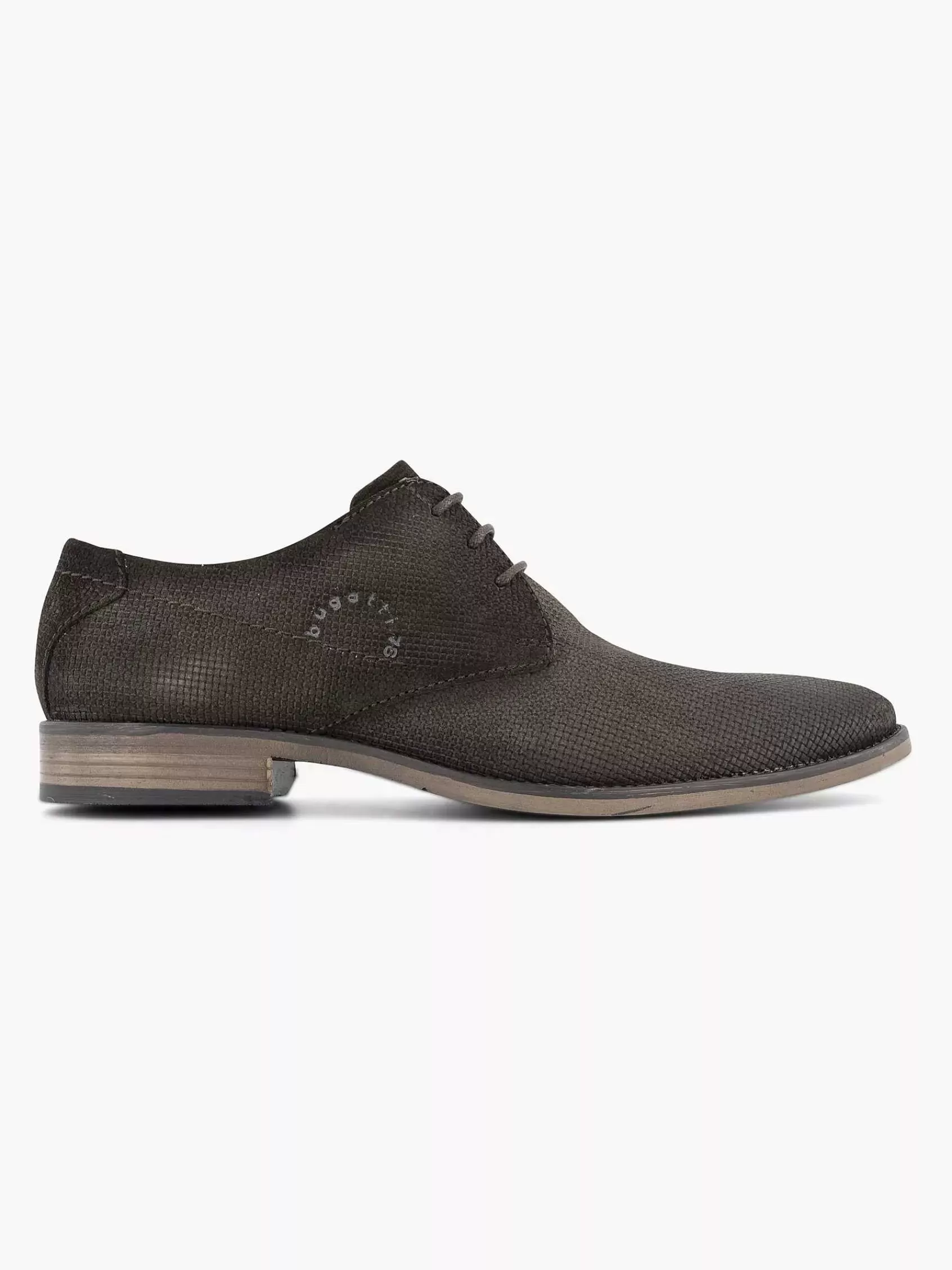 Bugatti Geklede Schoenen>Donker E Suede Veterschoen Bruin