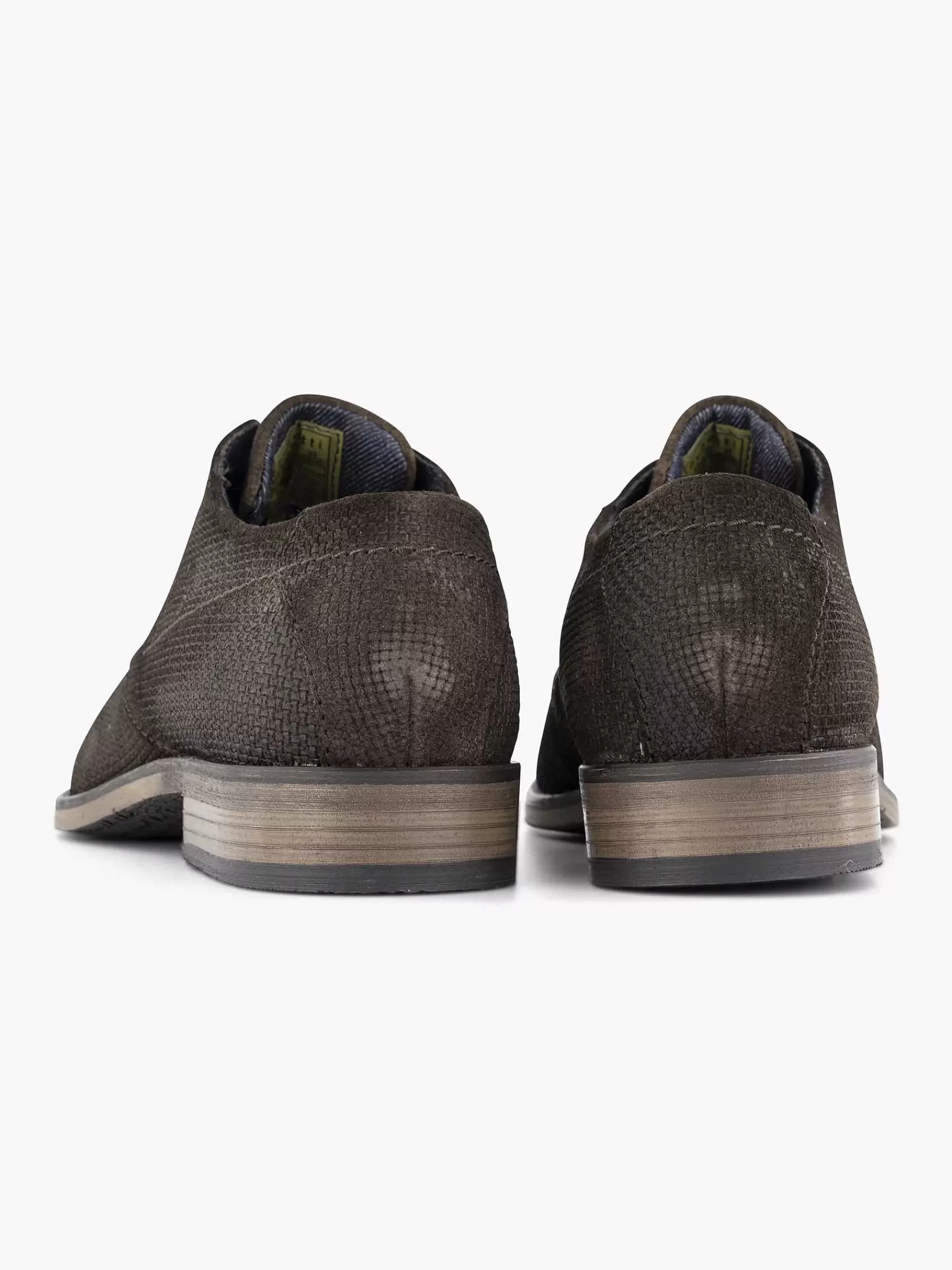 Bugatti Geklede Schoenen>Donker E Suede Veterschoen Bruin