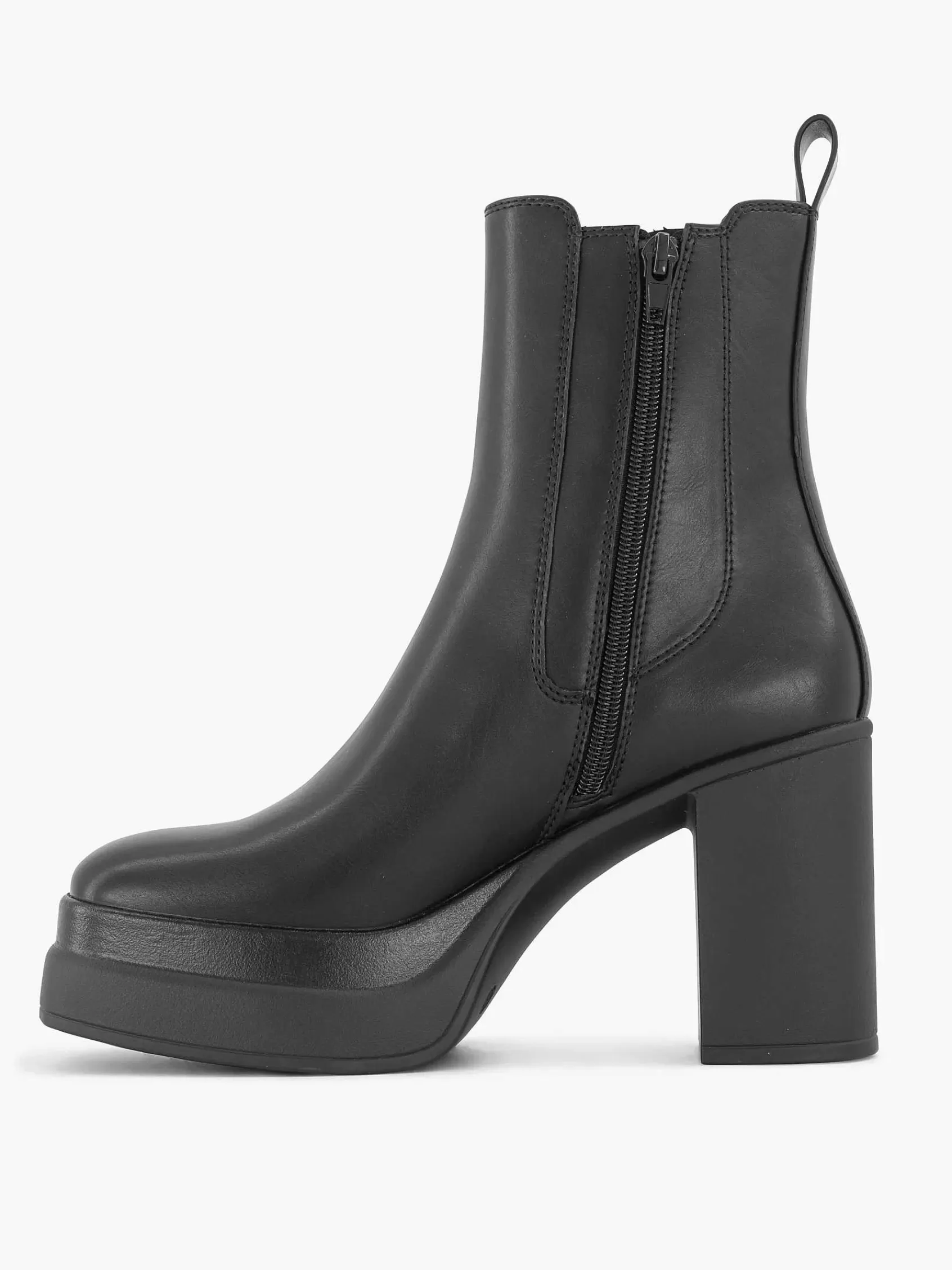 Oxmox Hoge Hakken>E Chelsea Boot Hoge Hak Zwart