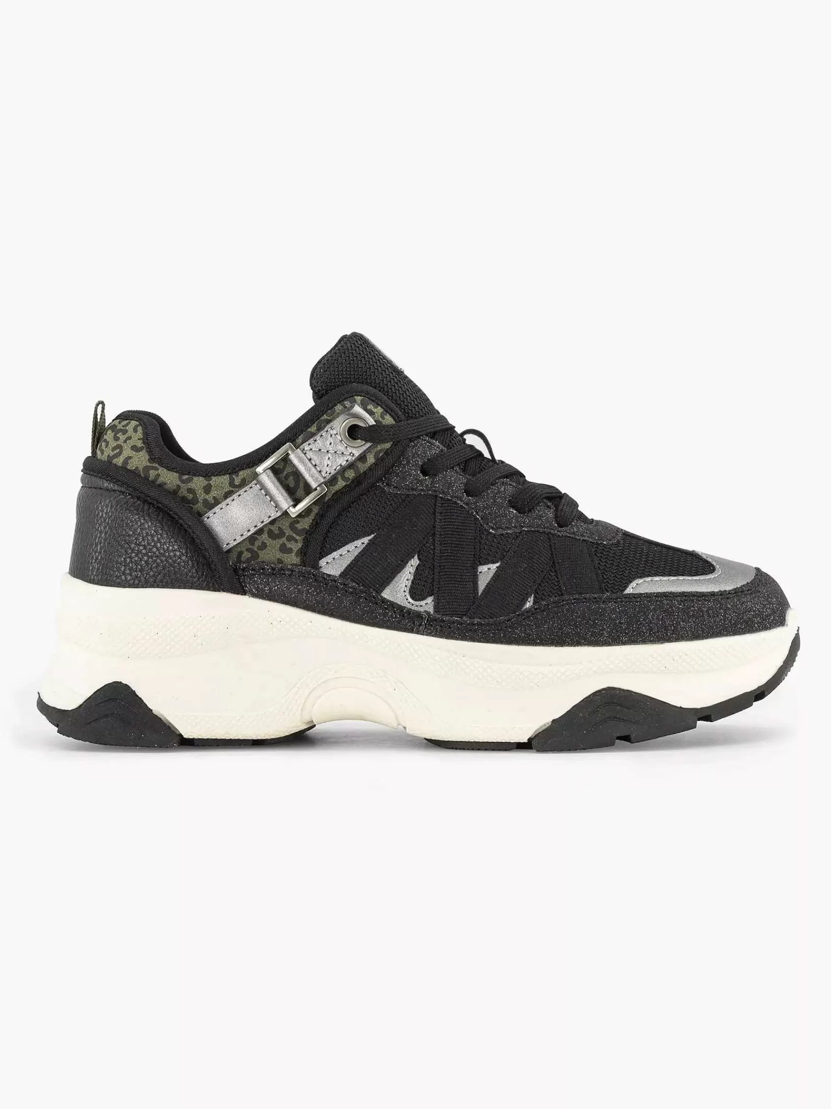 Oxmox Sneakers>E Chunky Sneaker Panterprint Zwart