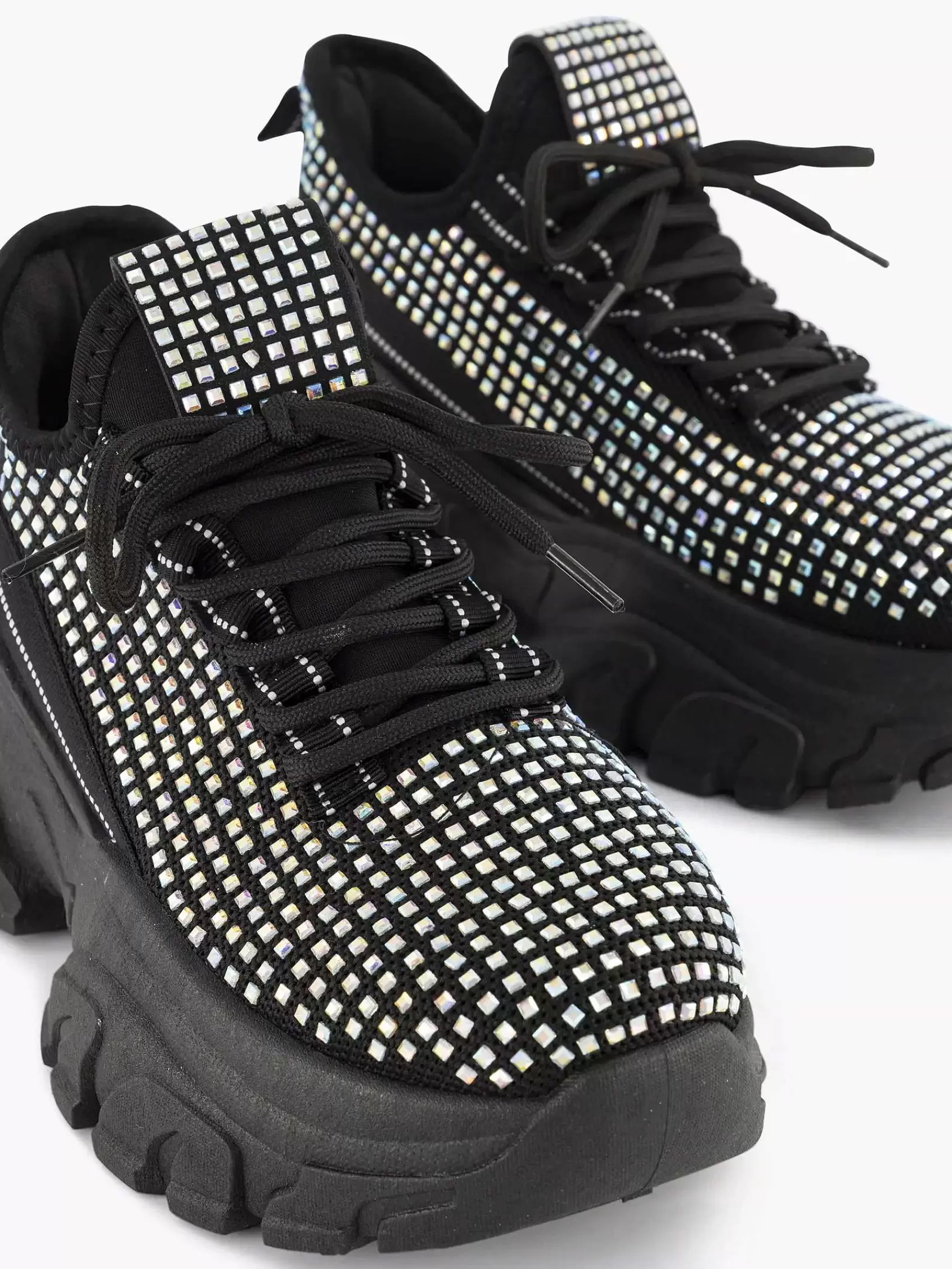 Oxmox Sneakers>E Chunky Sneaker Steentjes Zwart