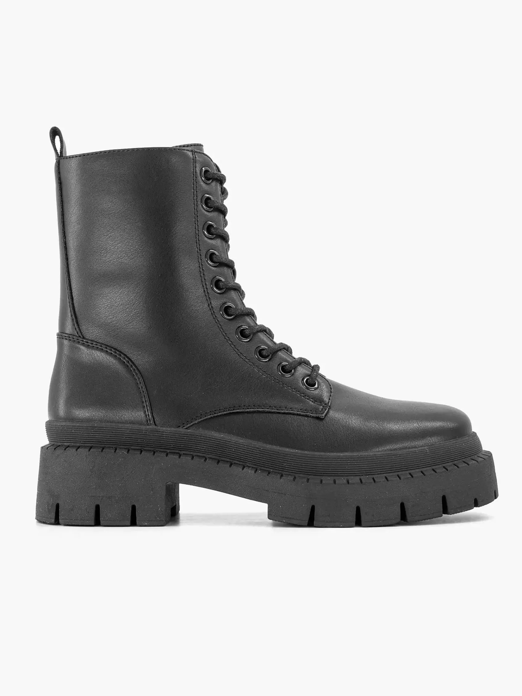Oxmox Enkellaarzen & Boots>E Chunky Veterboot Zwart