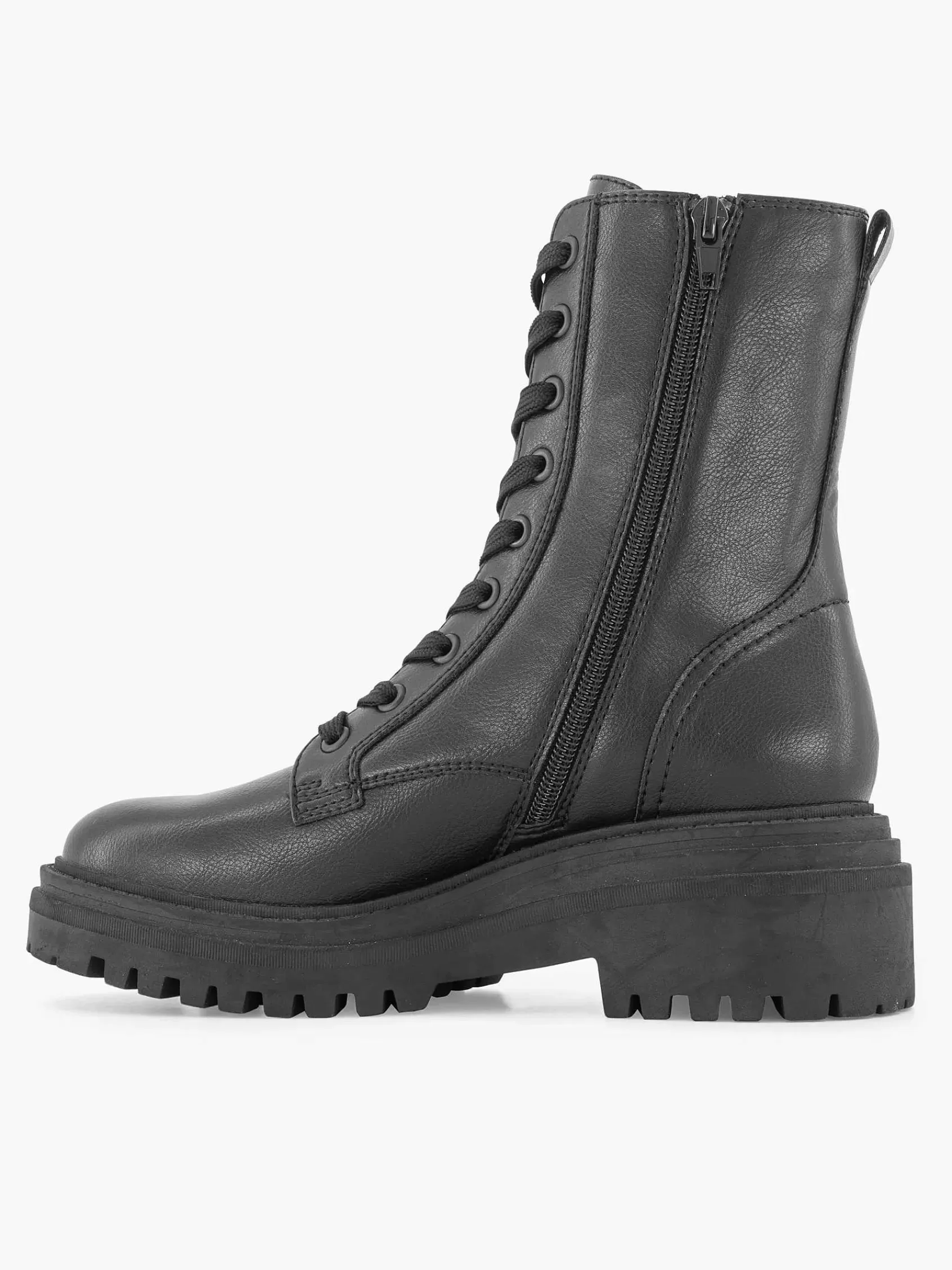 Oxmox Enkellaarzen & Boots>E Chunky Veterboot Zwart