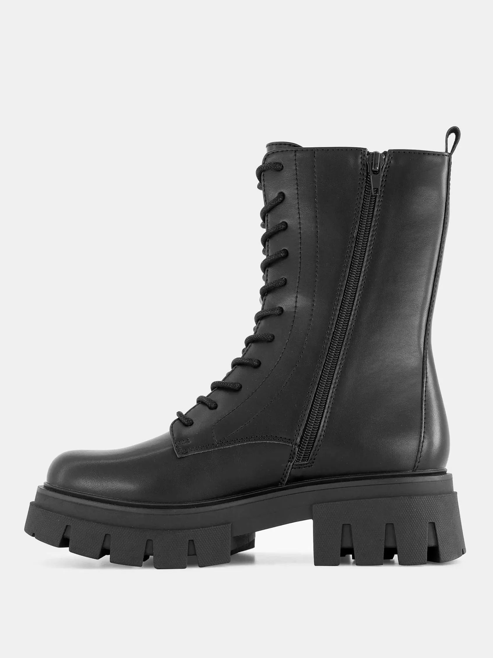 Oxmox Enkellaarzen & Boots>E Chunky Veterboot Zwart