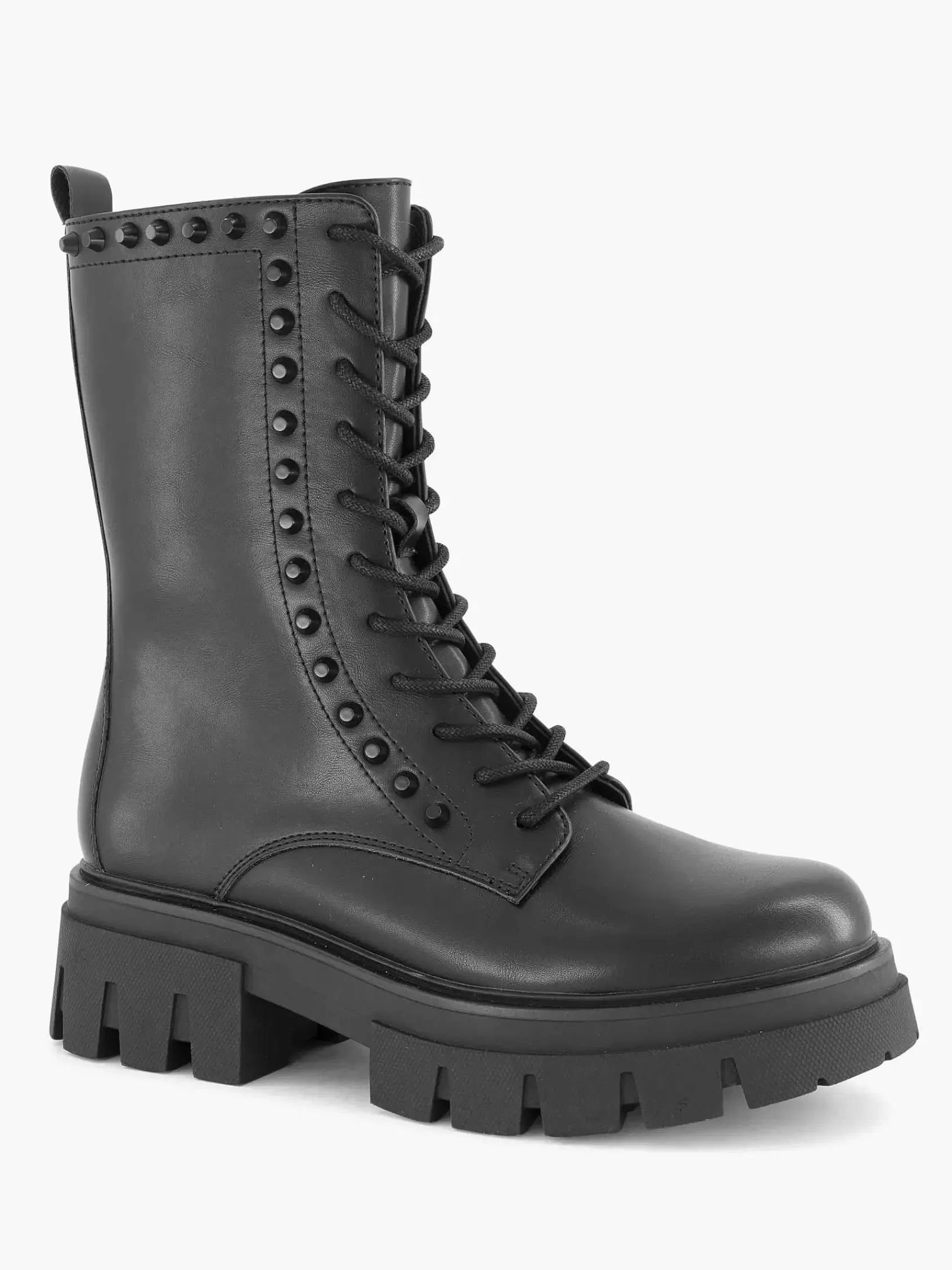 Oxmox Enkellaarzen & Boots>E Chunky Veterboot Zwart