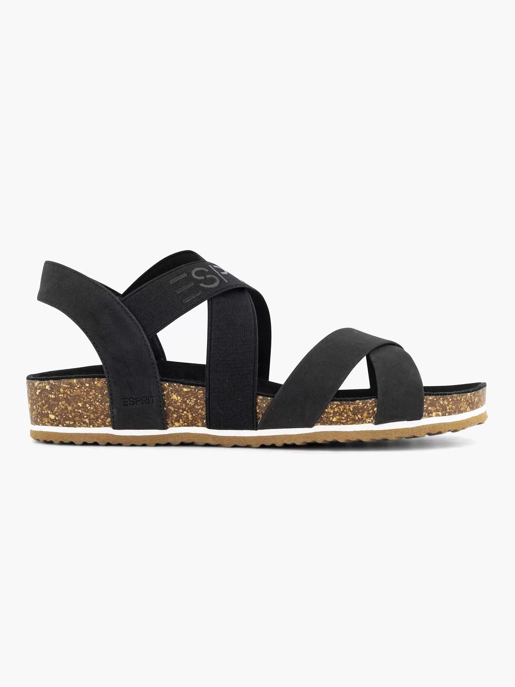 Esprit Sandalen>E Elastische Sandaal Zwart