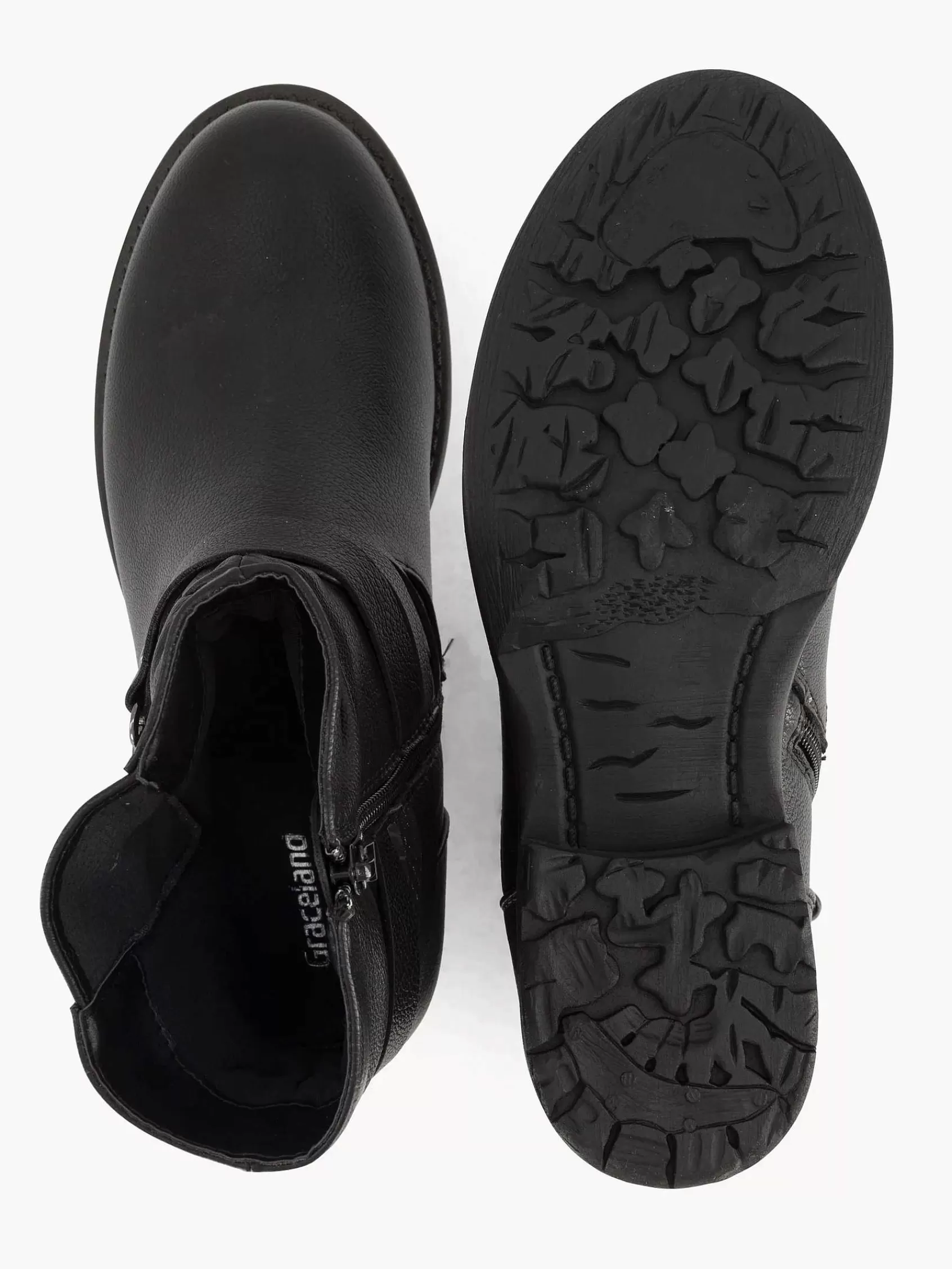 Graceland Enkellaarzen & Boots>E Enkellaars Sierketting Zwart