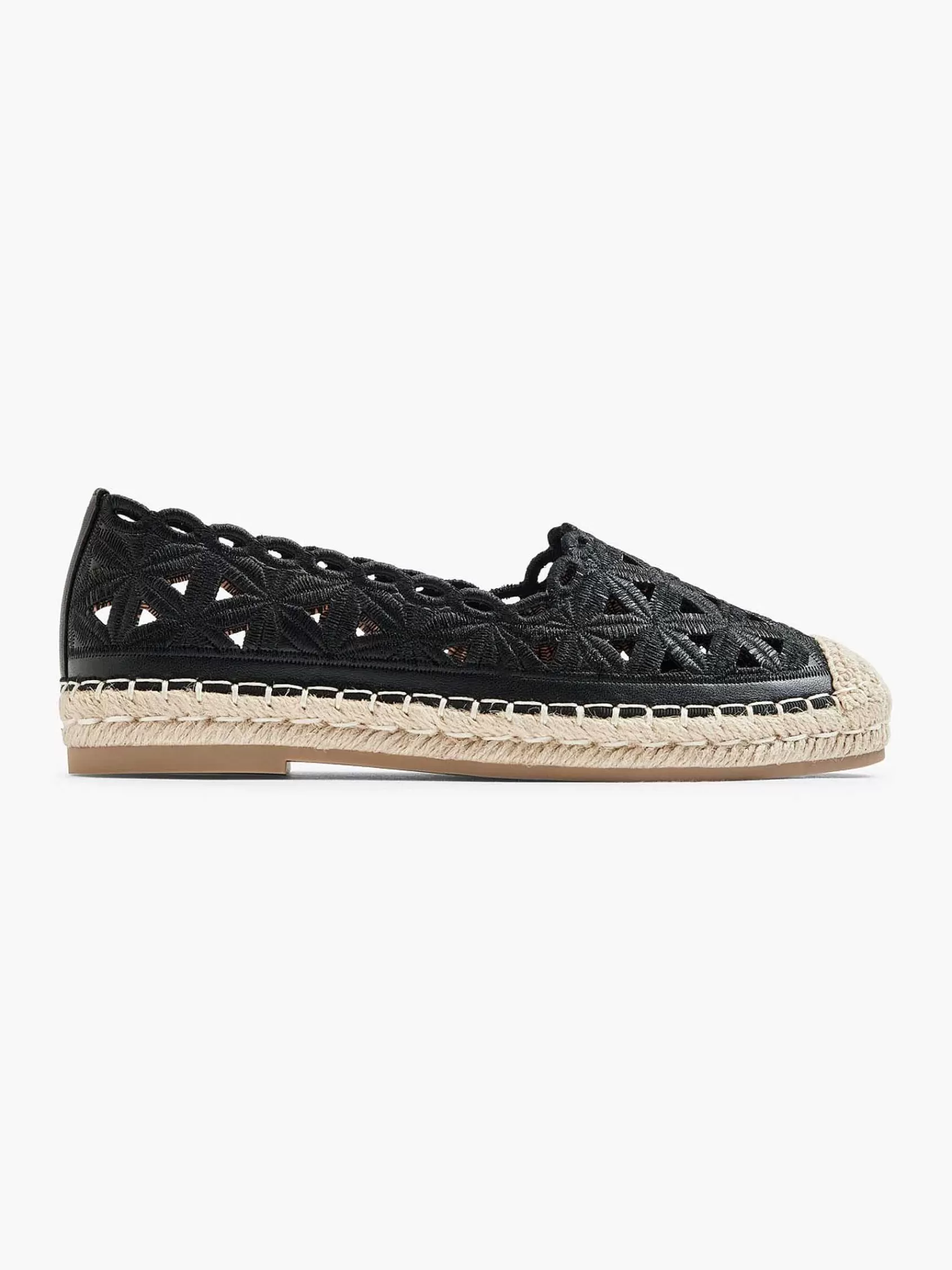 Graceland Instappers>E Espadrille Kant Zwart