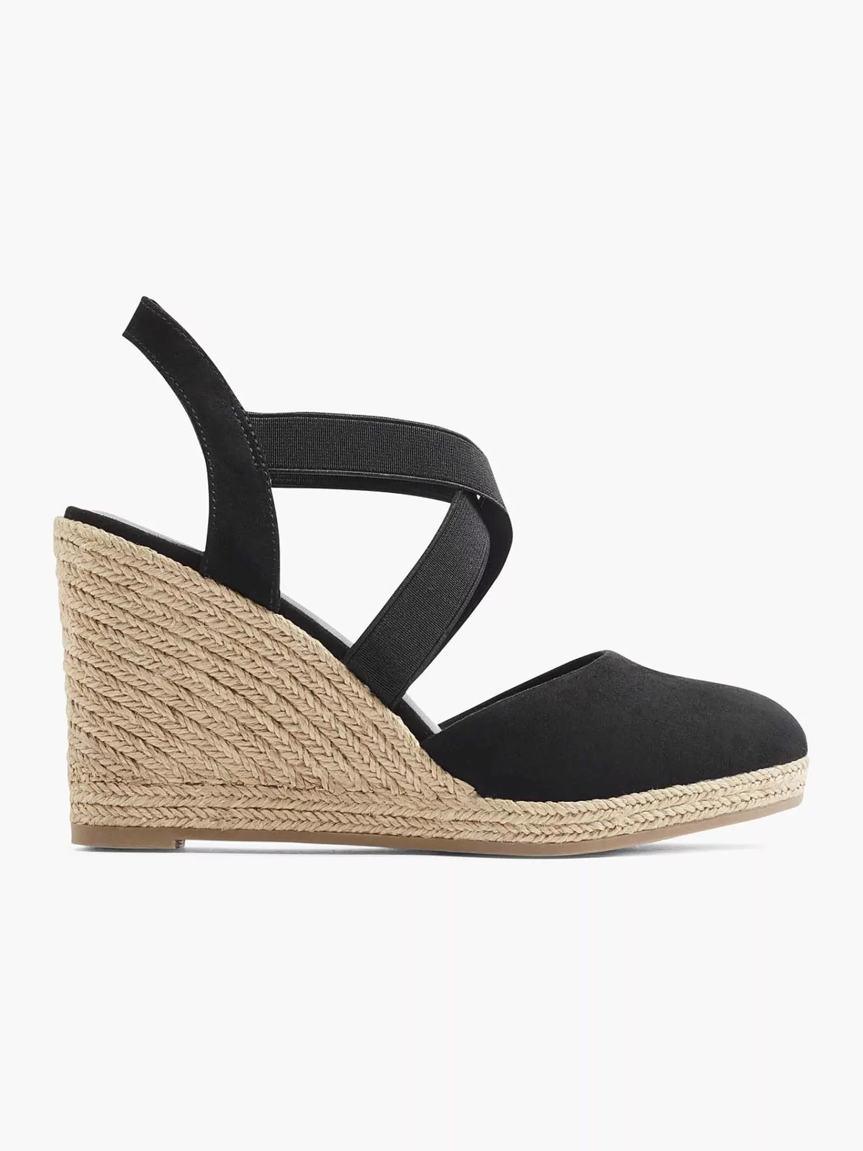 Graceland Instappers>E Espadrille Sleehak Zwart