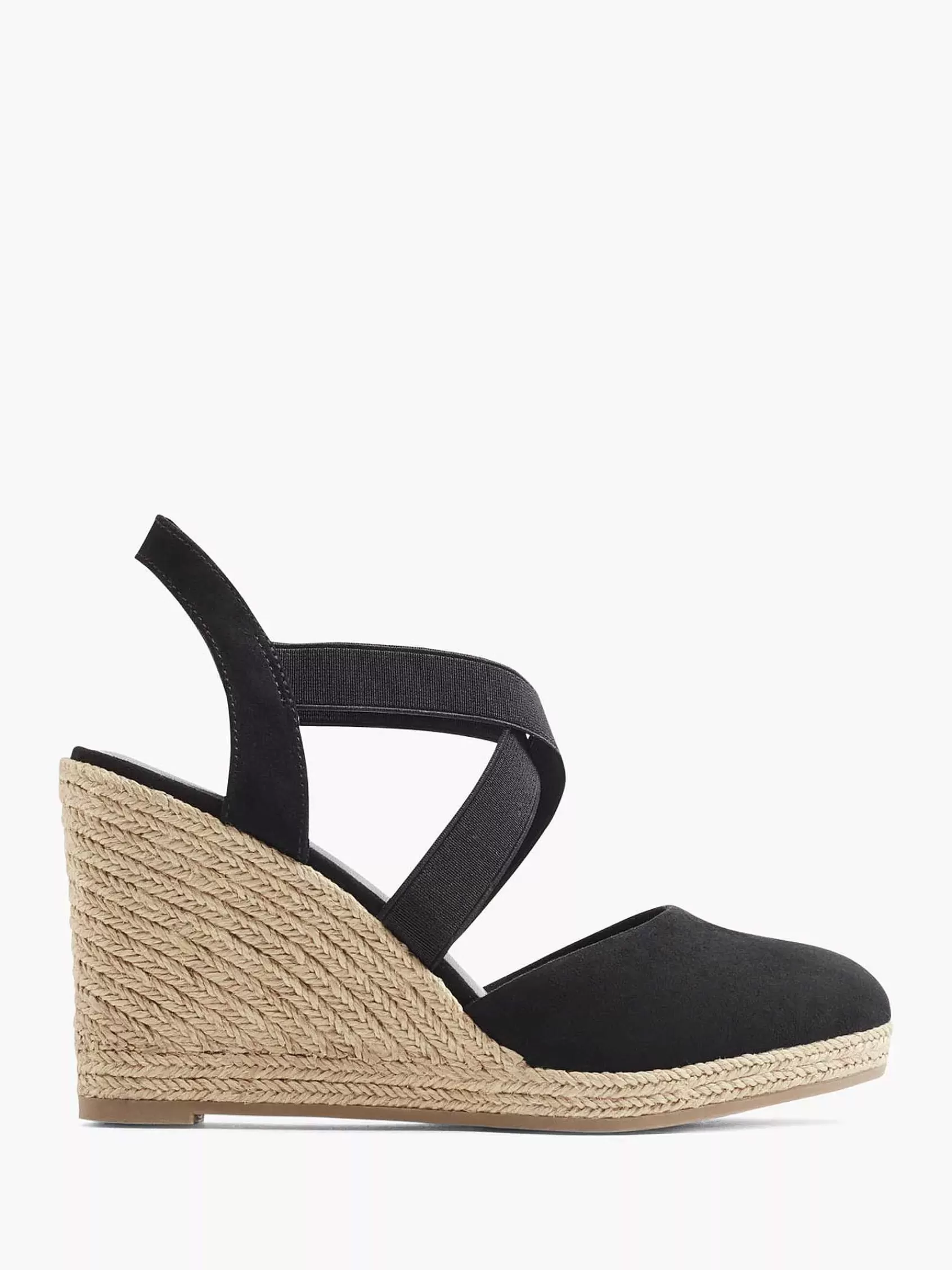 Graceland Instappers>E Espadrille Sleehak Zwart