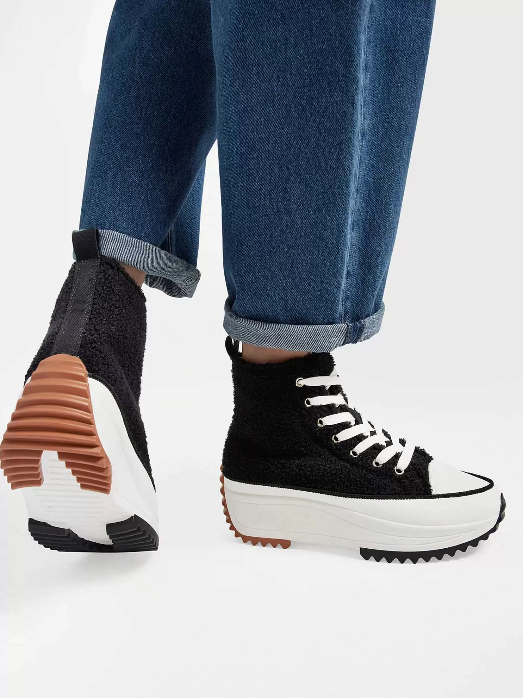 Oxmox Sneakers>E Hoge Platform Sneaker Teddy Zwart