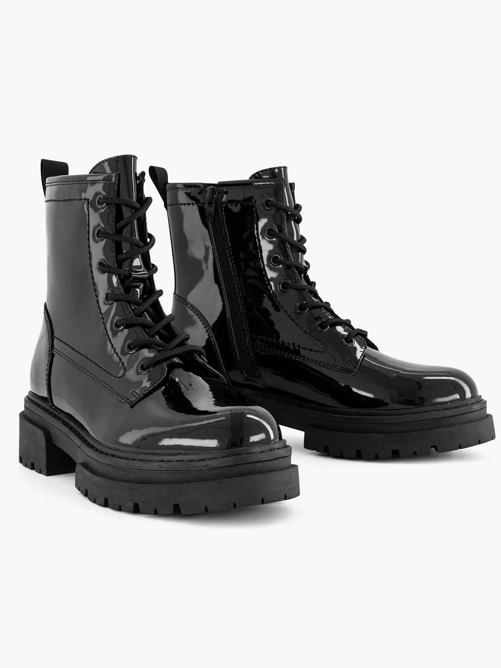 Oxmox Enkellaarzen & Boots>E Lak Laars Zwart