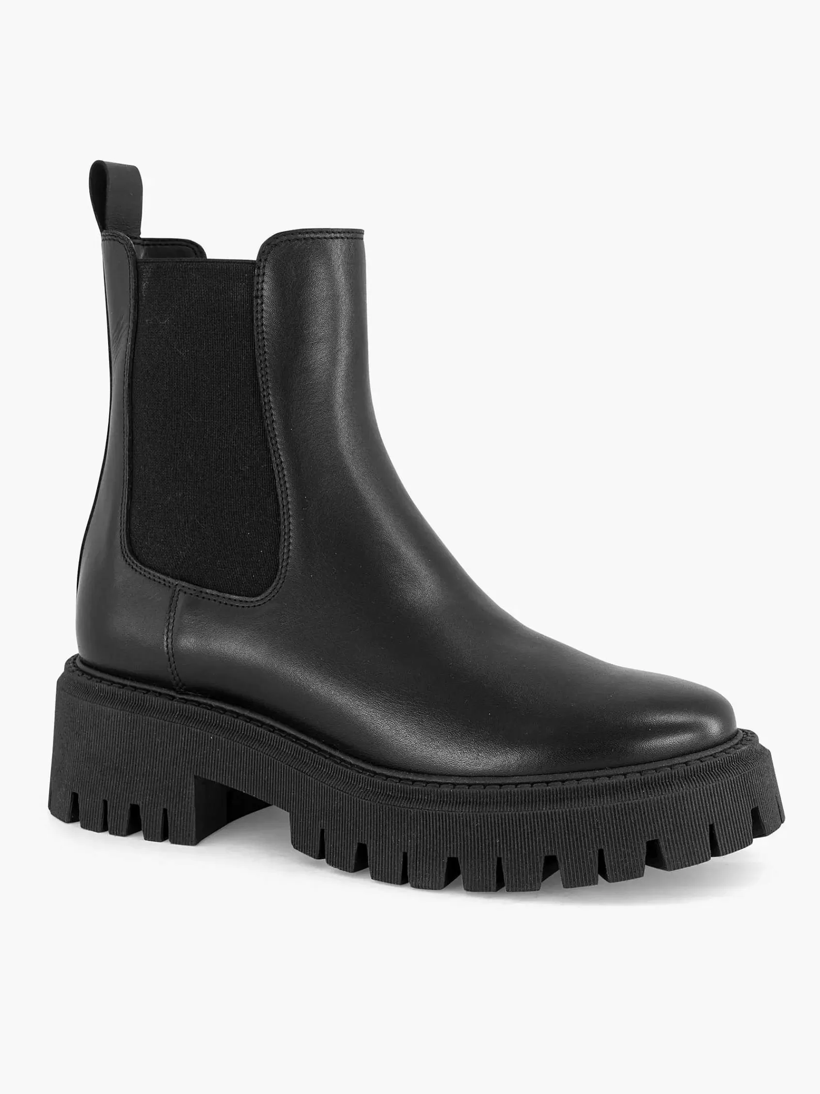Oxmox Laarzen>E Leren Chunky Chelsea Boot Zwart
