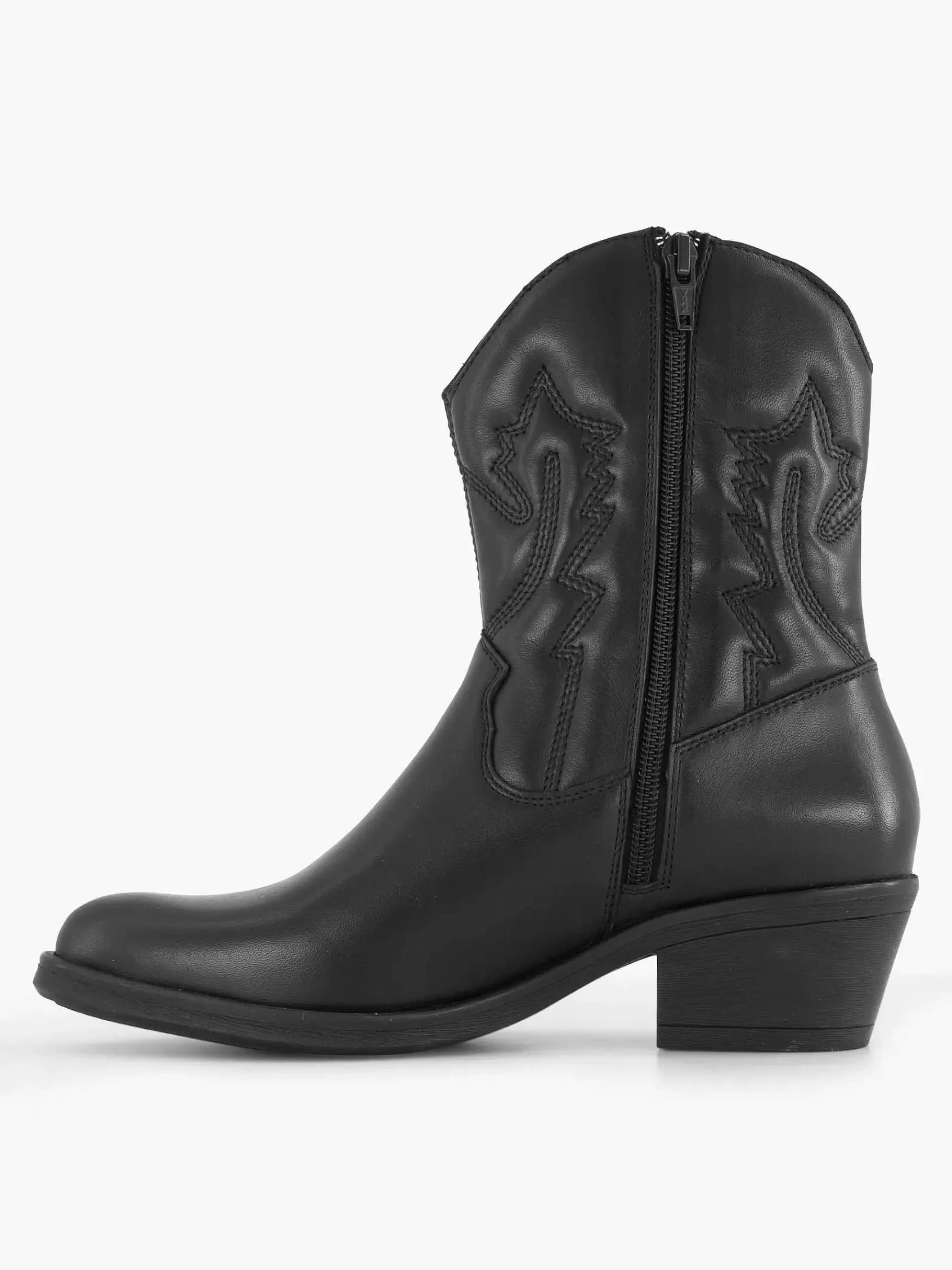 Oxmox Enkellaarzen & Boots>E Leren Cowboy Laars Zwart