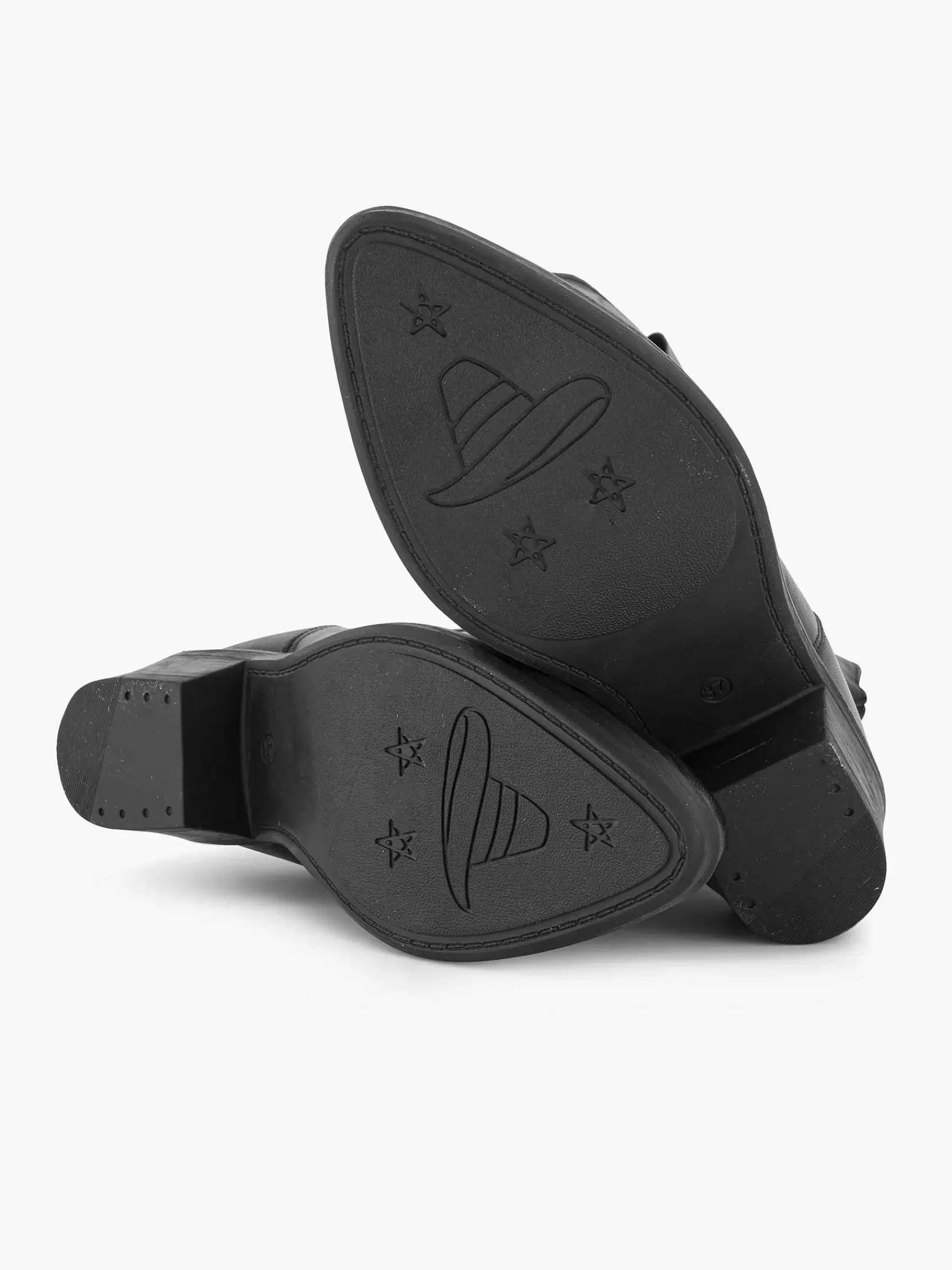 Oxmox Enkellaarzen & Boots>E Leren Cowboy Laars Zwart