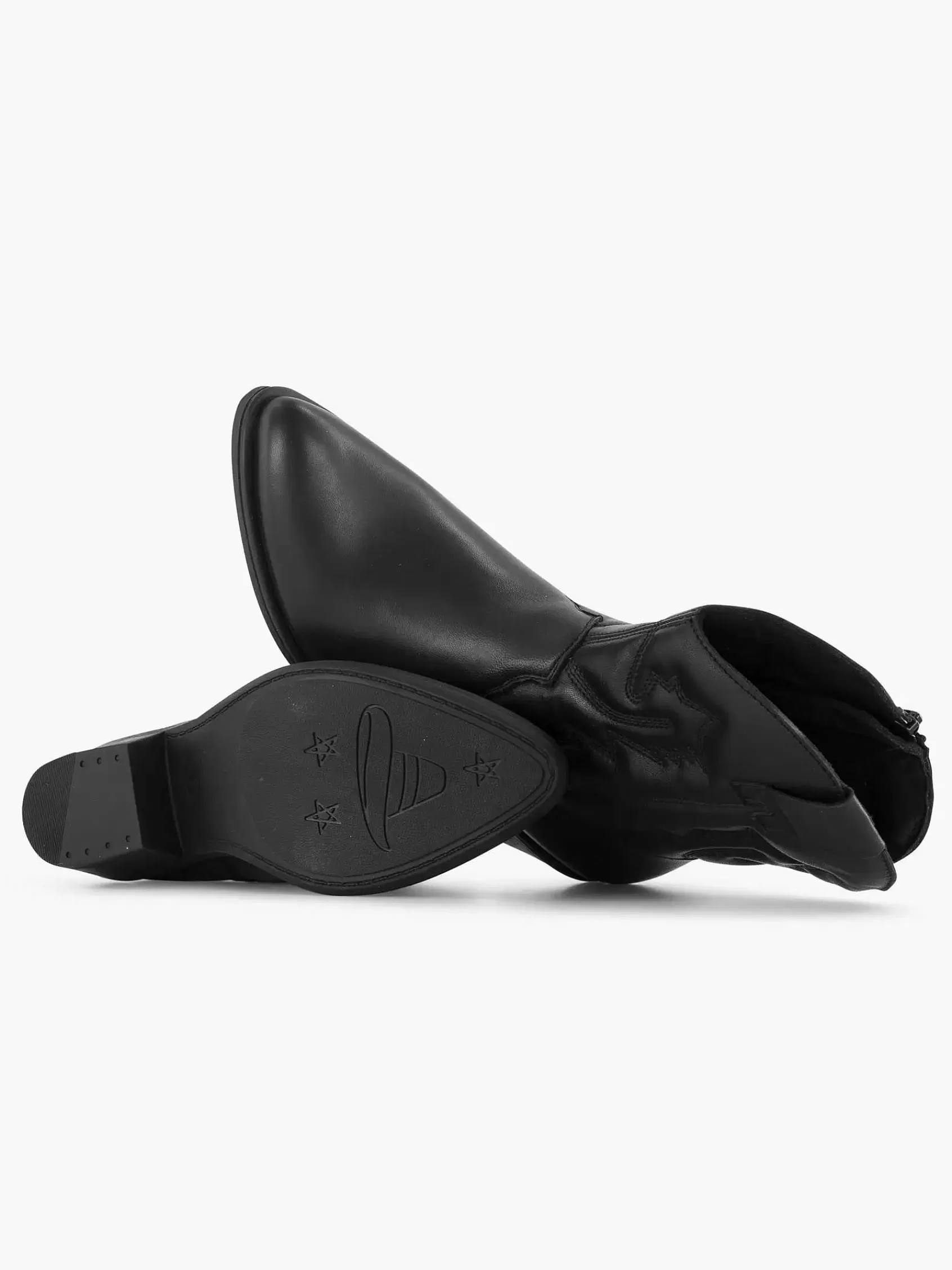 Oxmox Enkellaarzen & Boots>E Leren Cowboy Laars Zwart