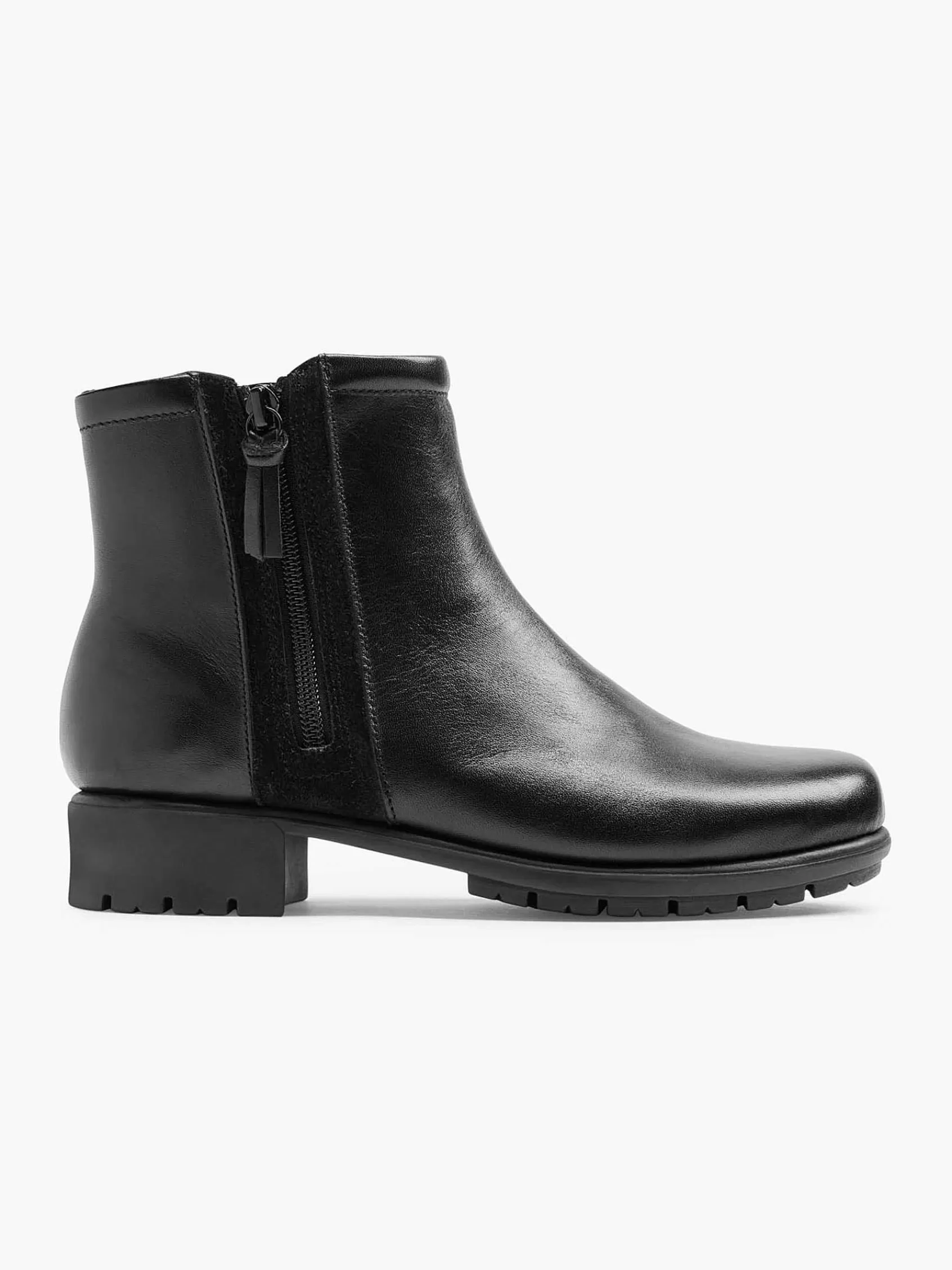 Medicus Comfort>E Leren Enkellaars Zwart