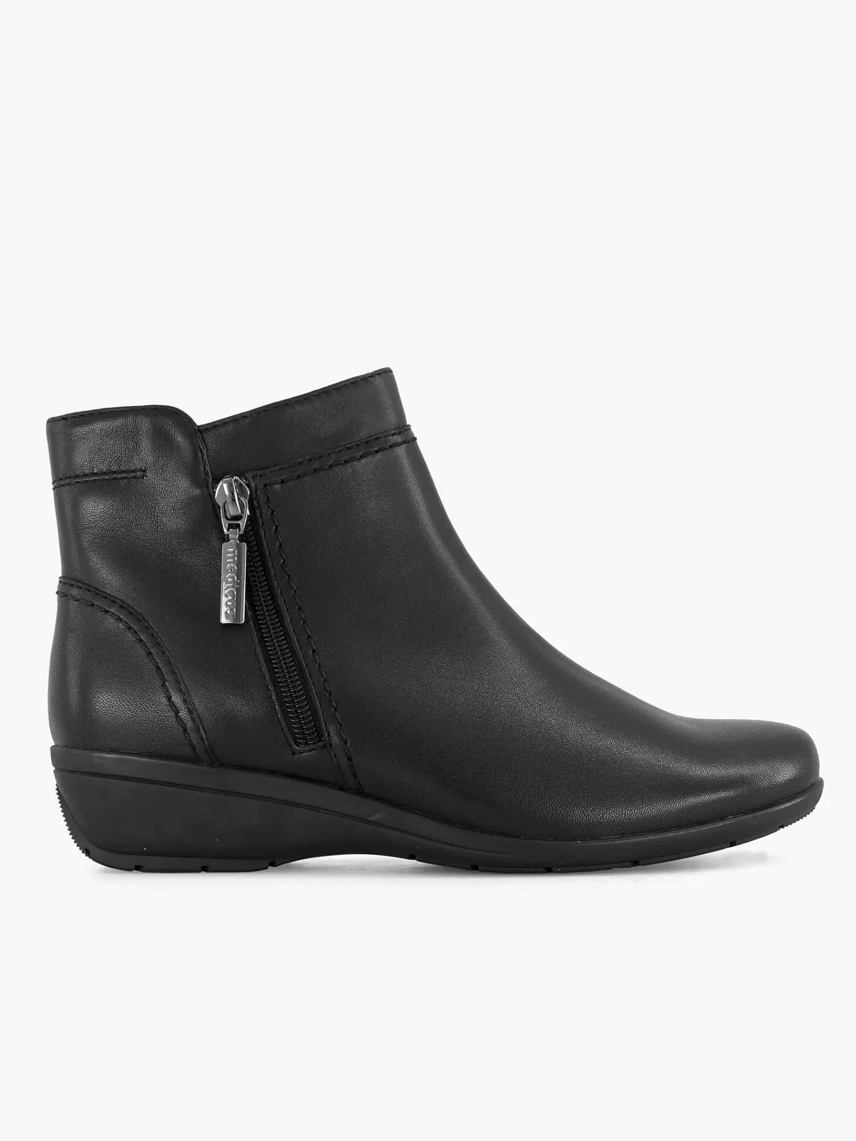 Medicus Comfort>E Leren Enkellaars Zwart