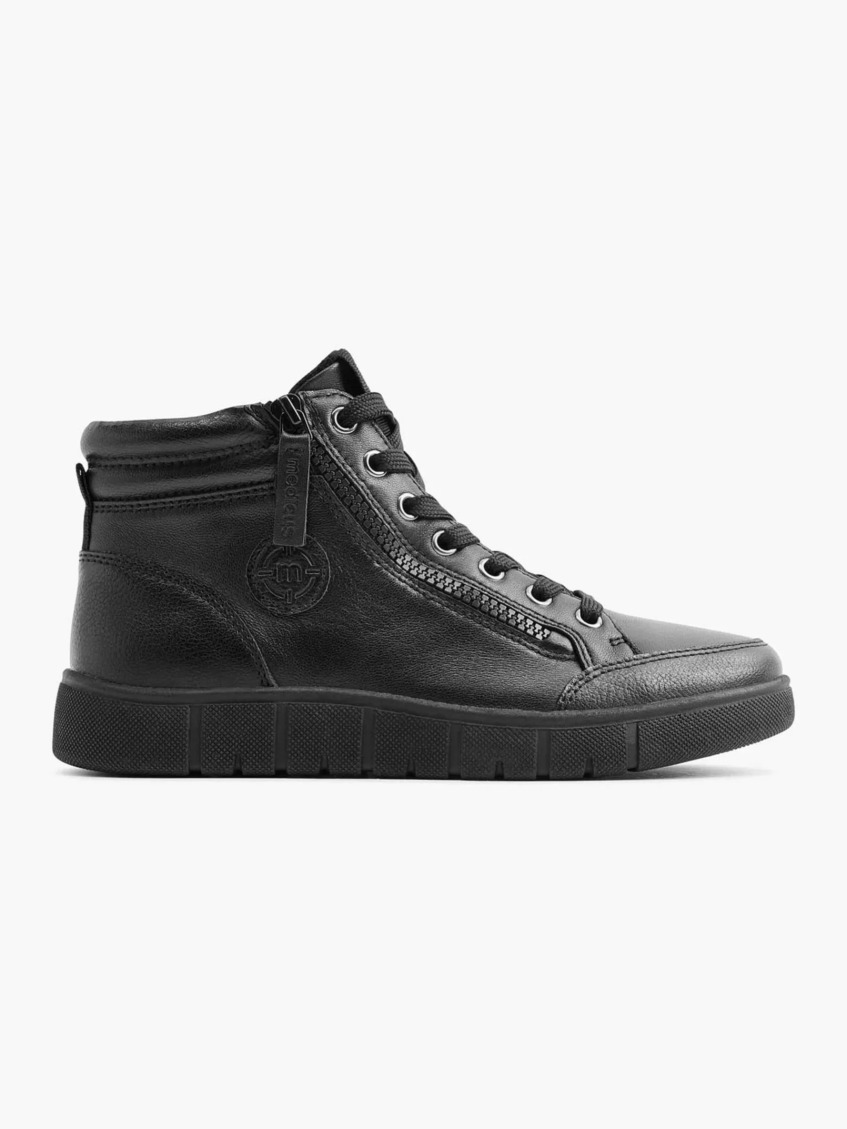 Medicus Comfort>E Leren Hoge Sneaker Zwart