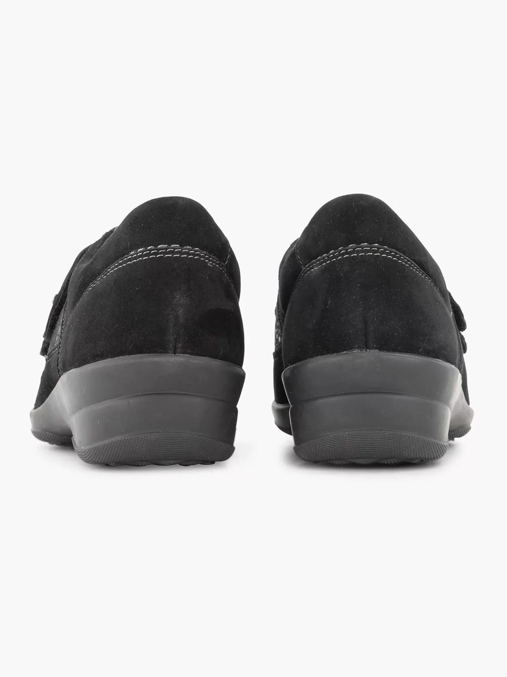 Medicus Comfort>E Leren Instapper Klittenband Zwart