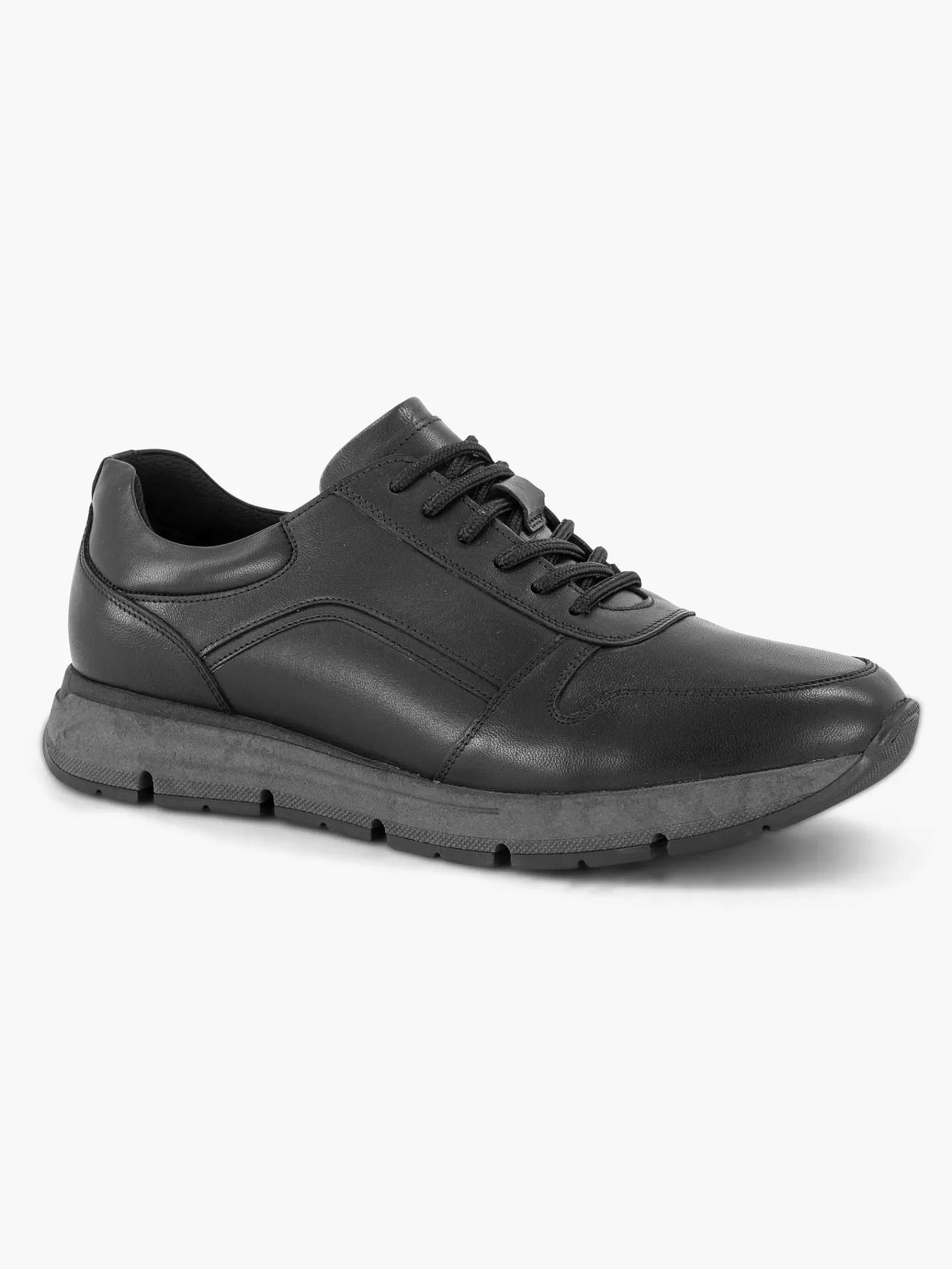 Gallus Sneakers>E Leren Sneaker Zwart
