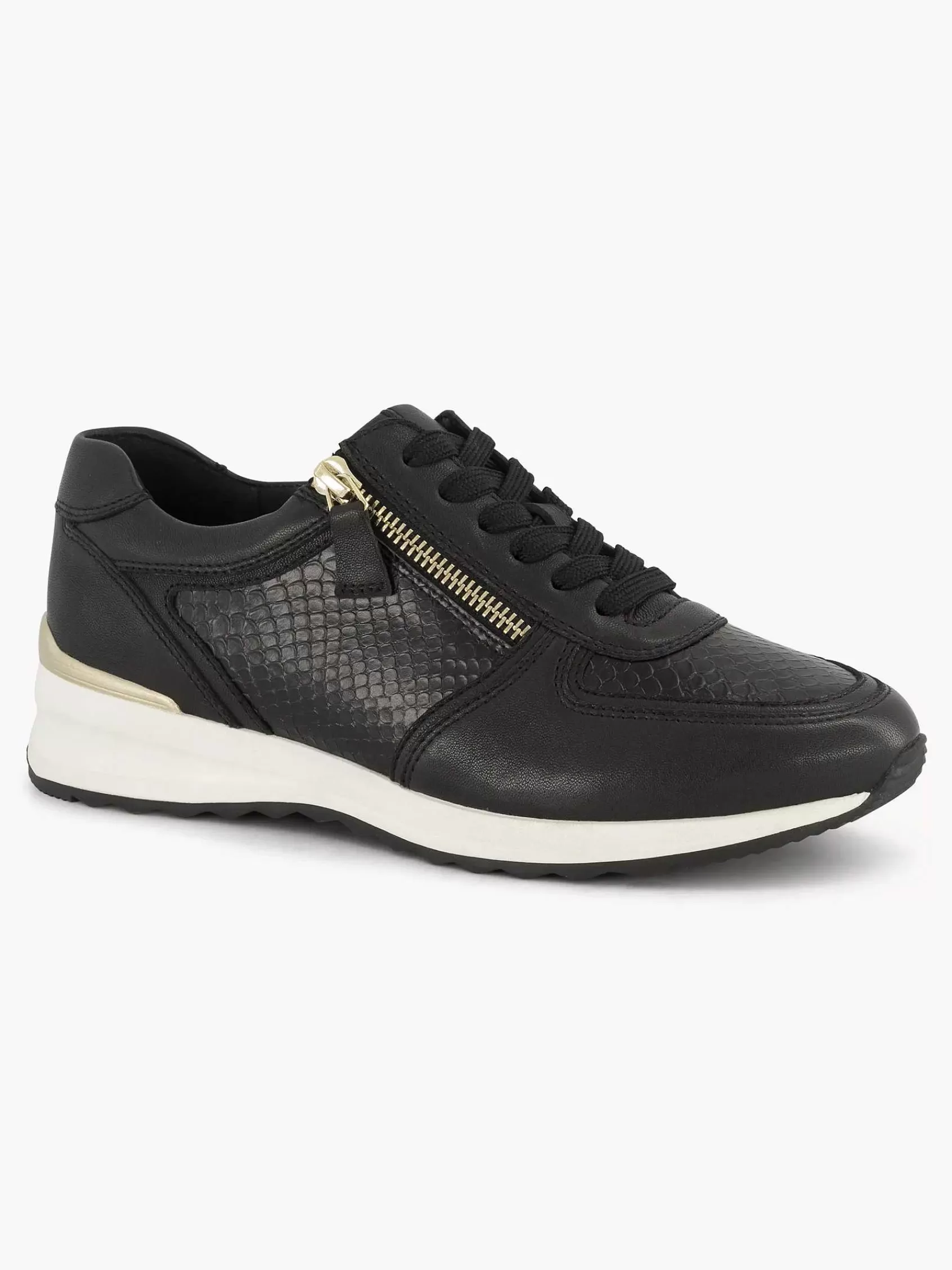 Medicus Comfort>E Leren Sneaker Zwart
