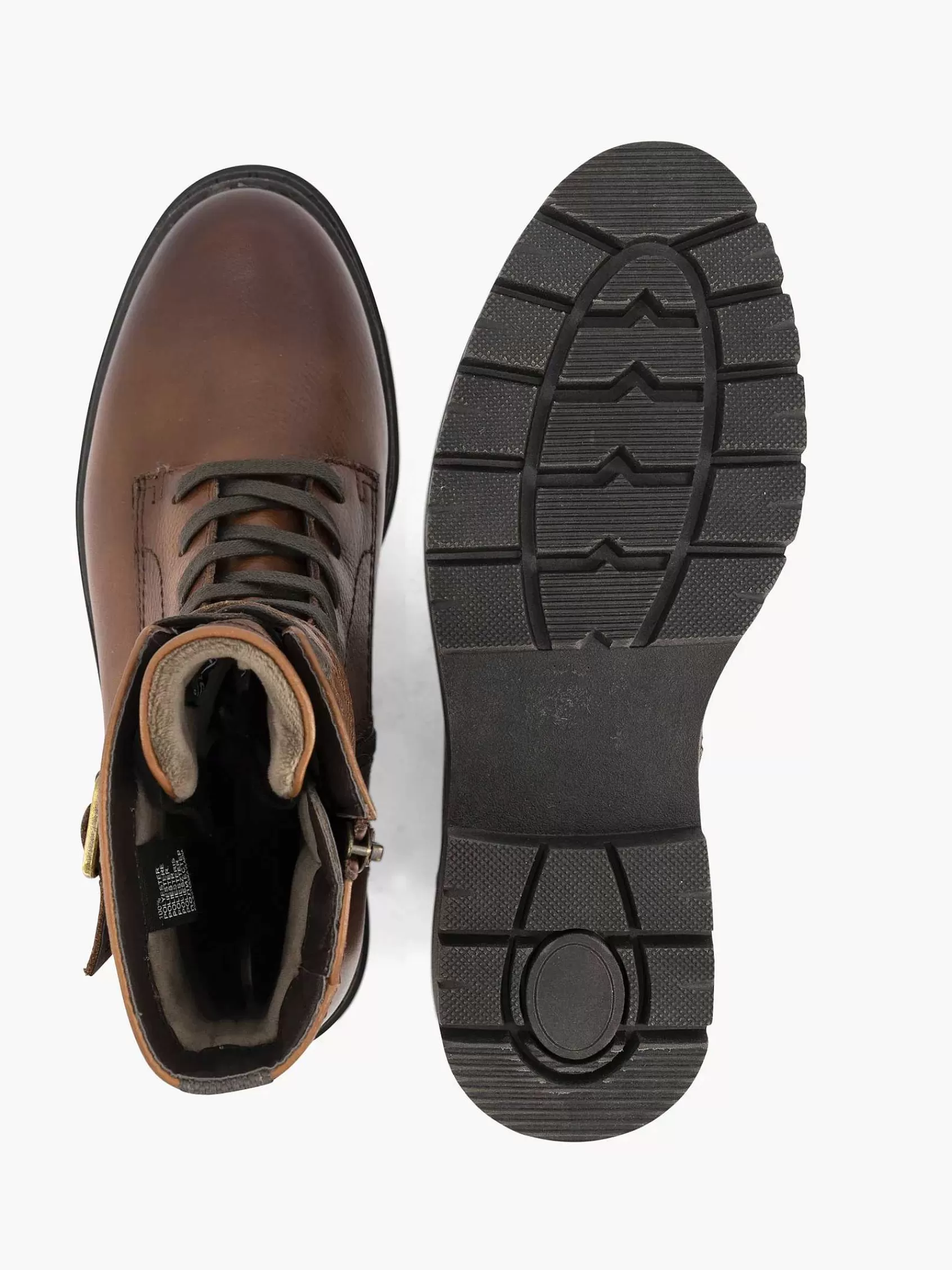 Medicus Enkellaarzen & Boots>E Leren Veterboot Gesp Bruin
