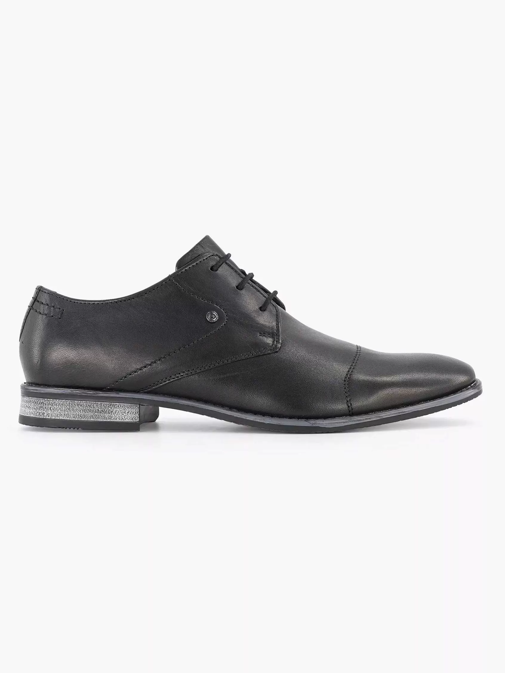 Bugatti Geklede Schoenen>E Leren Veterschoen Zwart