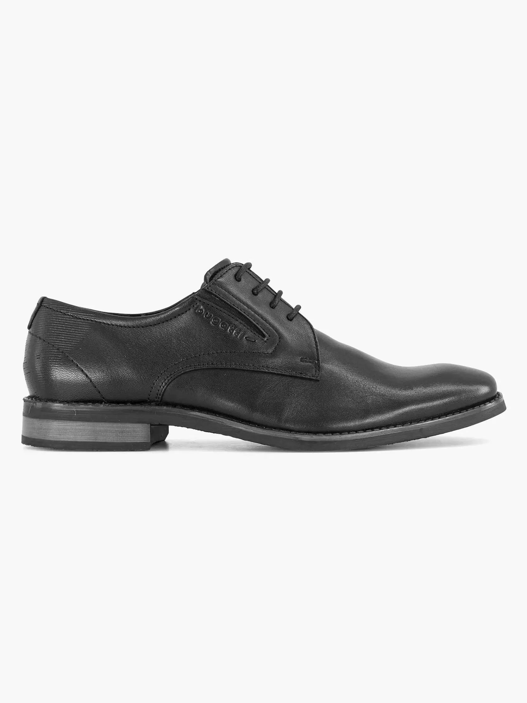 Bugatti Geklede Schoenen>E Leren Veterschoen Zwart