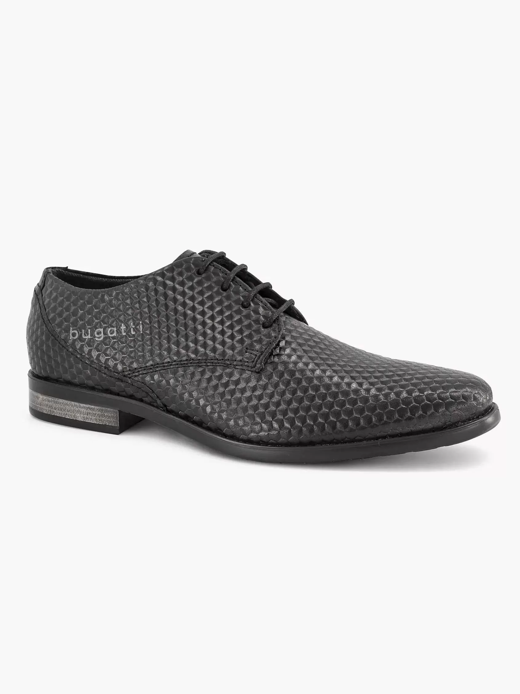 Bugatti Geklede Schoenen>E Leren Veterschoen Zwart