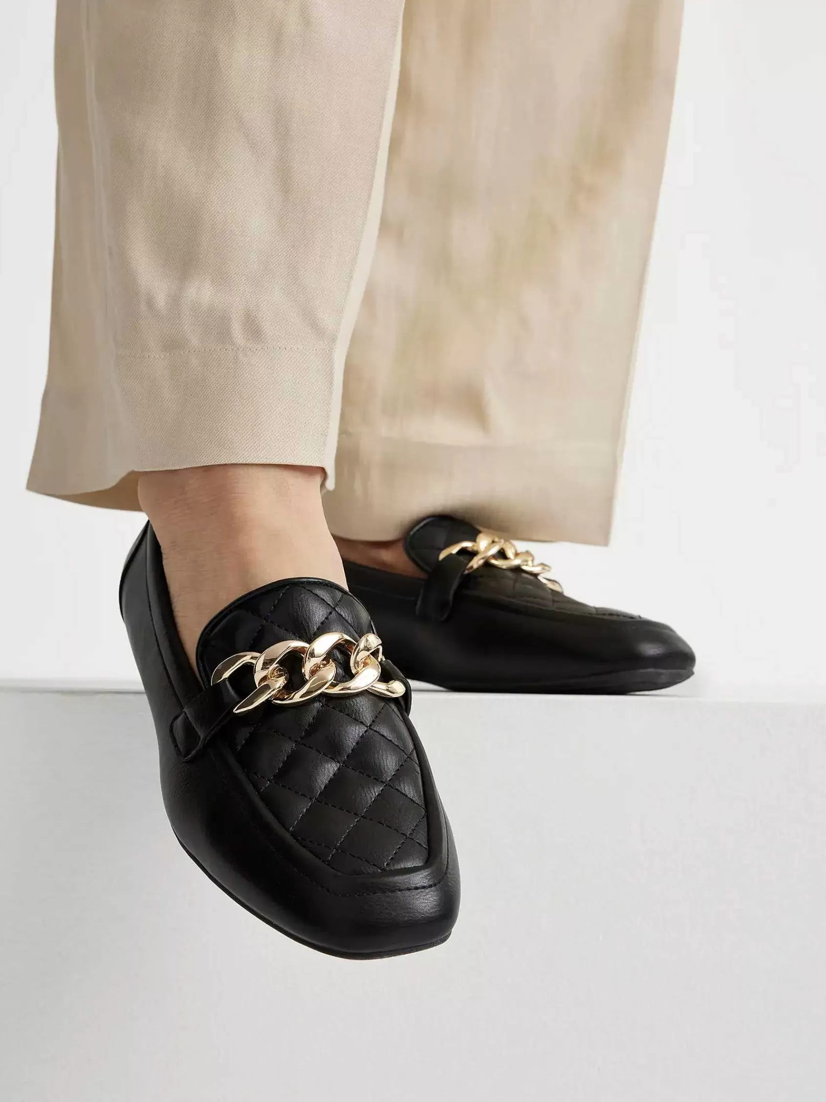 Graceland Instappers>E Loafer Ketting Zwart