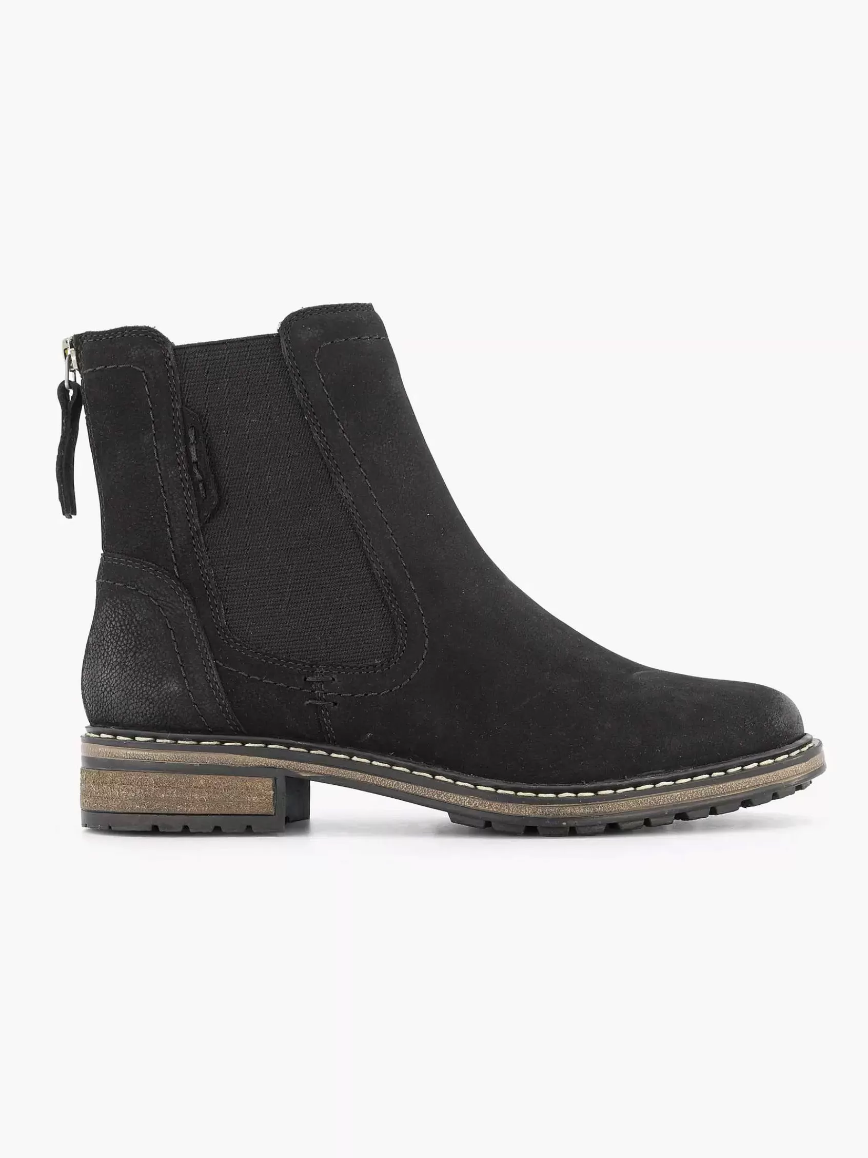 5th Avenue Enkellaarzen & Boots>E Nubuck Chelsea Boot Zwart