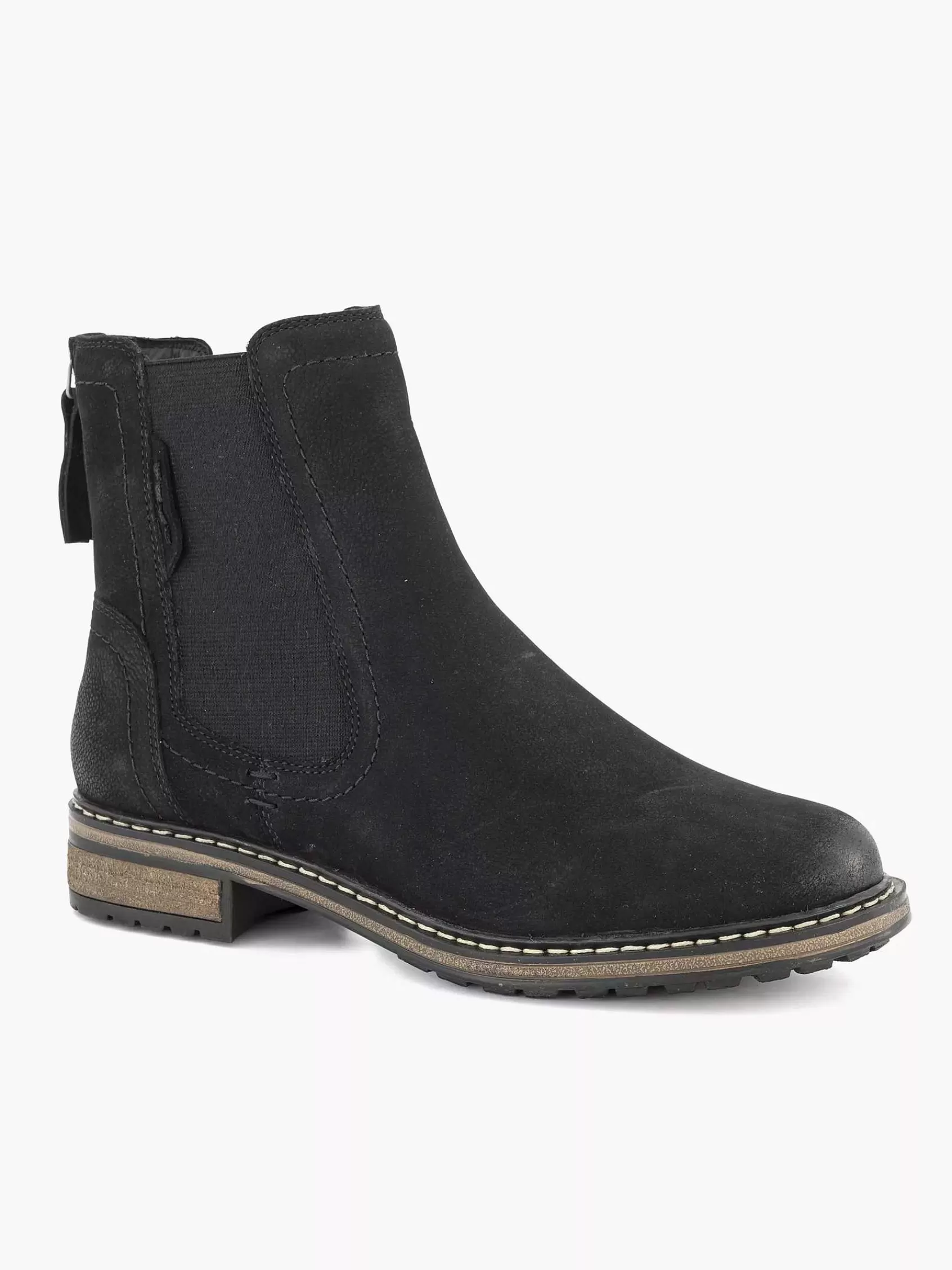 5th Avenue Enkellaarzen & Boots>E Nubuck Chelsea Boot Zwart