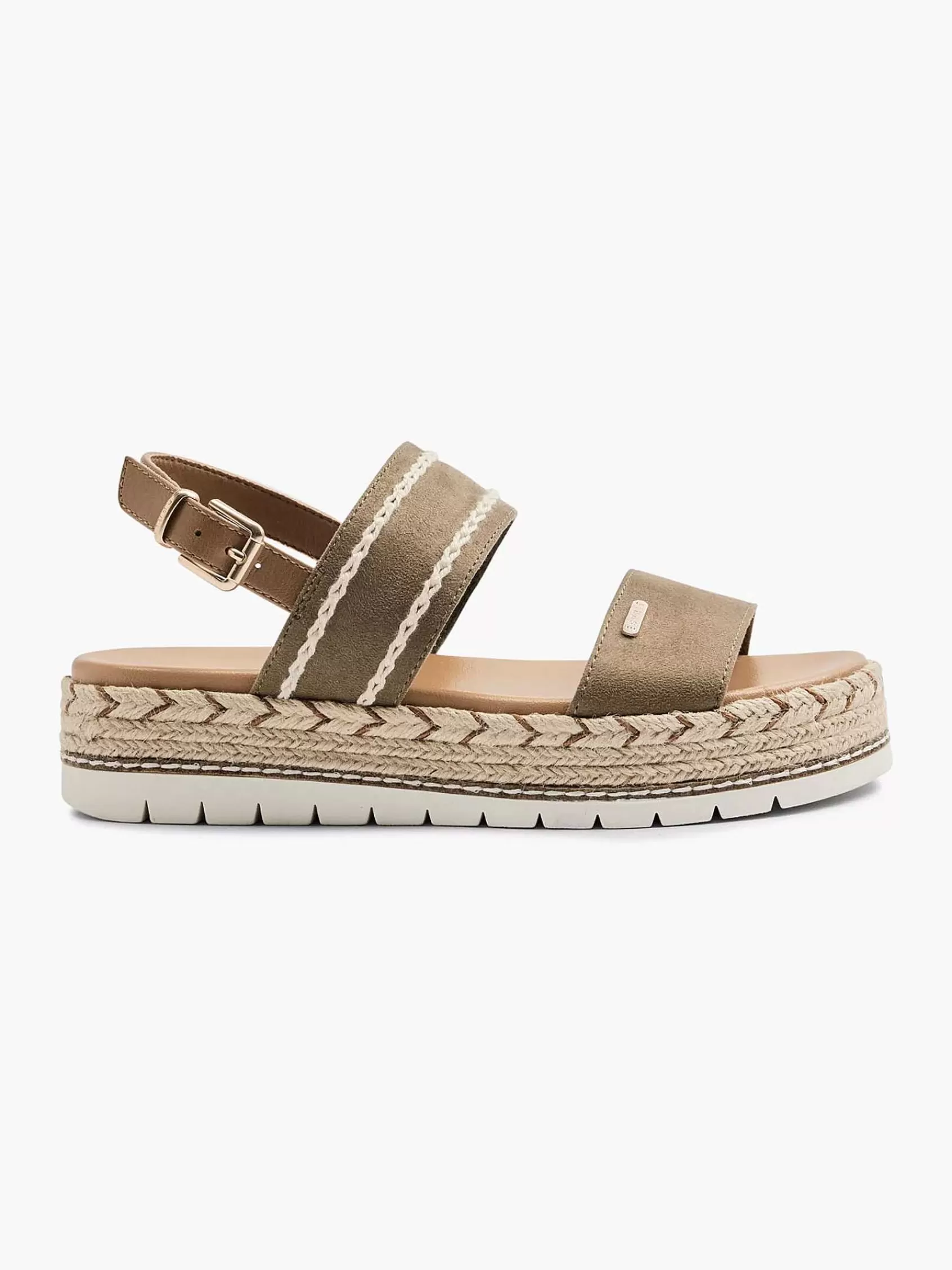 Esprit Sandalen>E Platform Sandaal Touw Groen