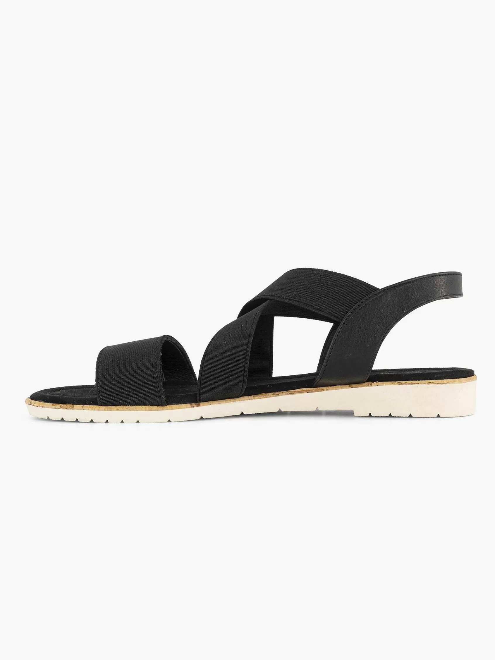 Graceland Sandalen>E Sandaal Elastiek Zwart