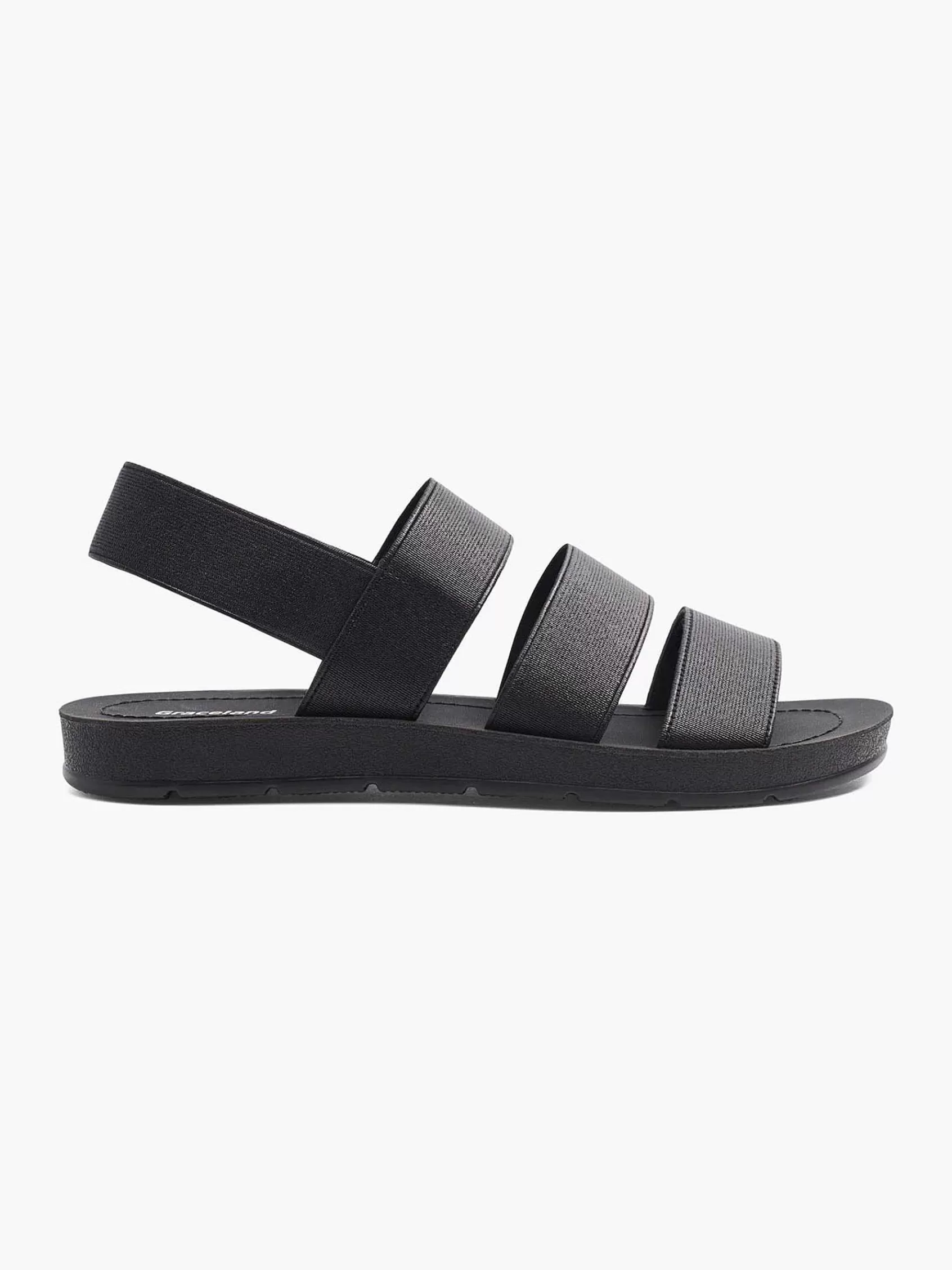 Graceland Sandalen>E Sandaal Elastisch Zwart