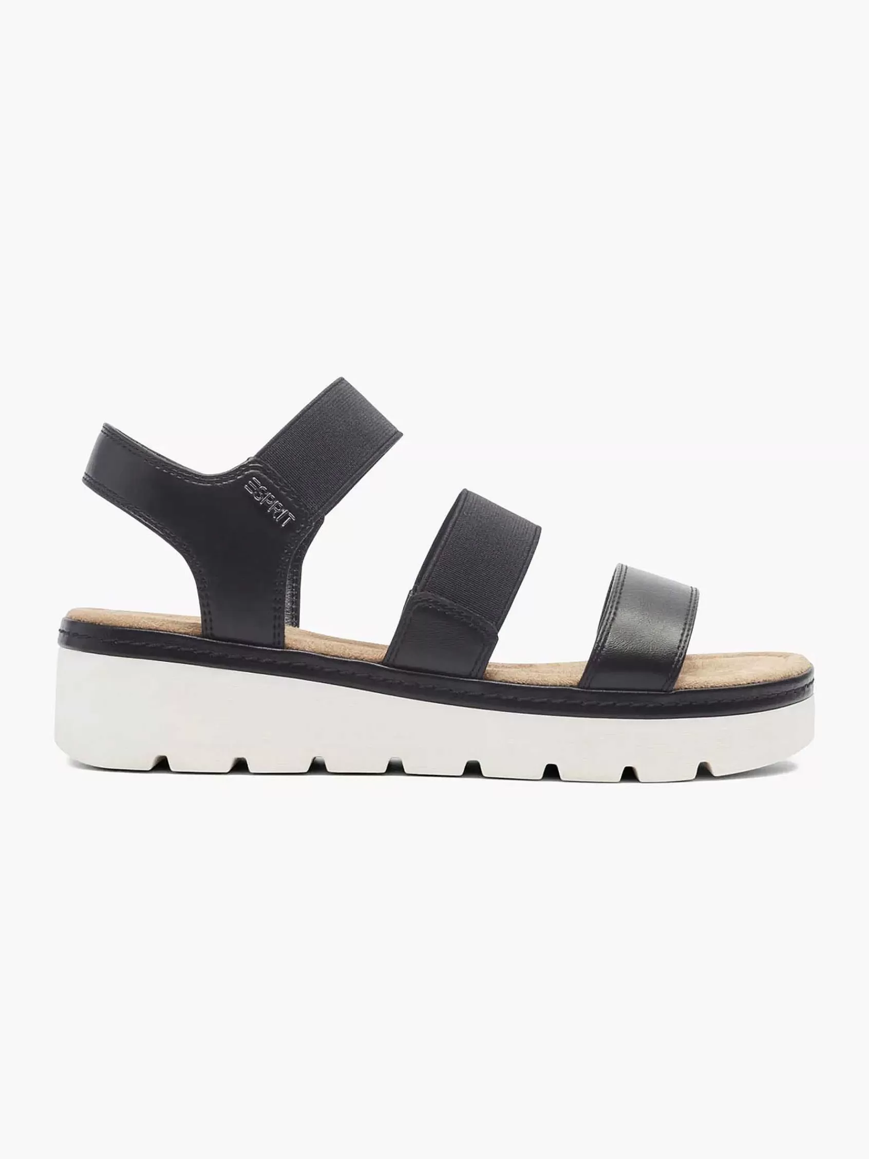 Esprit Sandalen>E Sandaal Elastisch Zwart