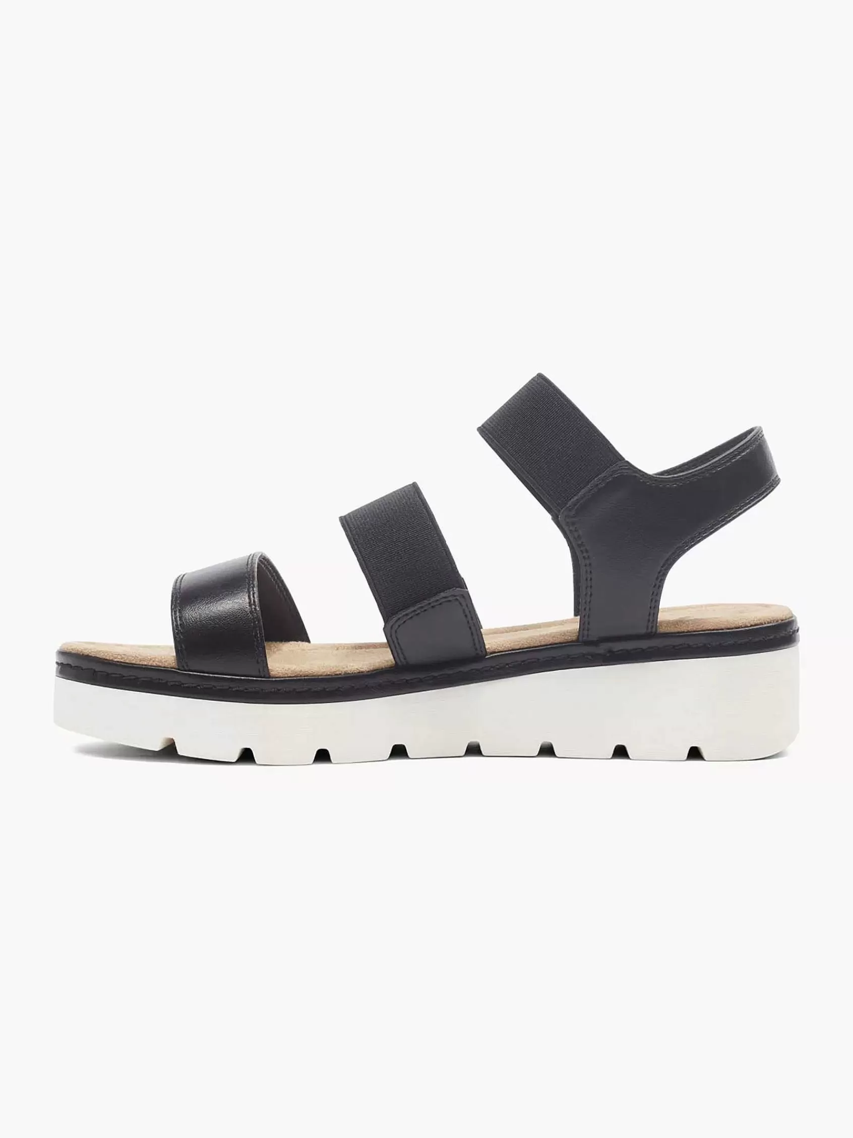 Esprit Sandalen>E Sandaal Elastisch Zwart