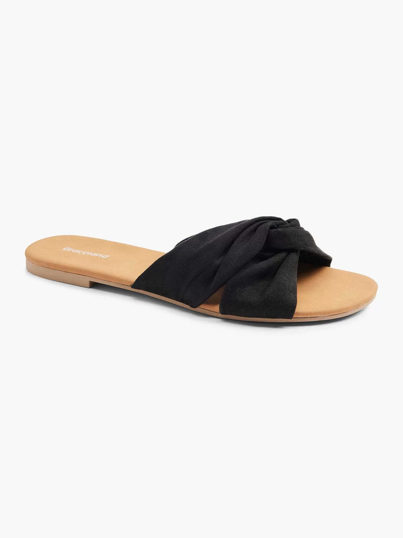 Graceland Slippers>E Slipper Knoop Zwart