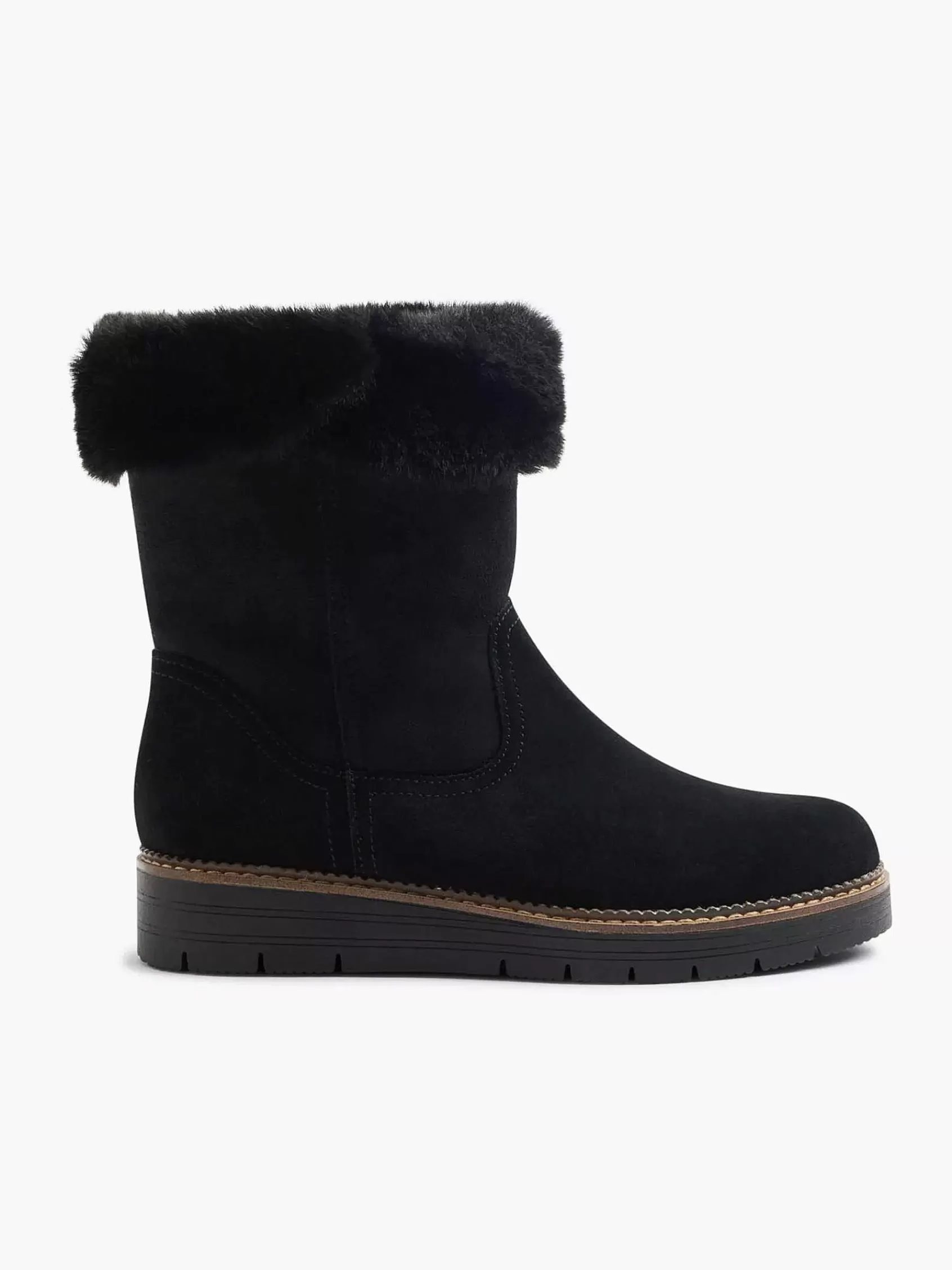 Medicus Comfort>E Suede Enkelboot Gevoerd Zwart