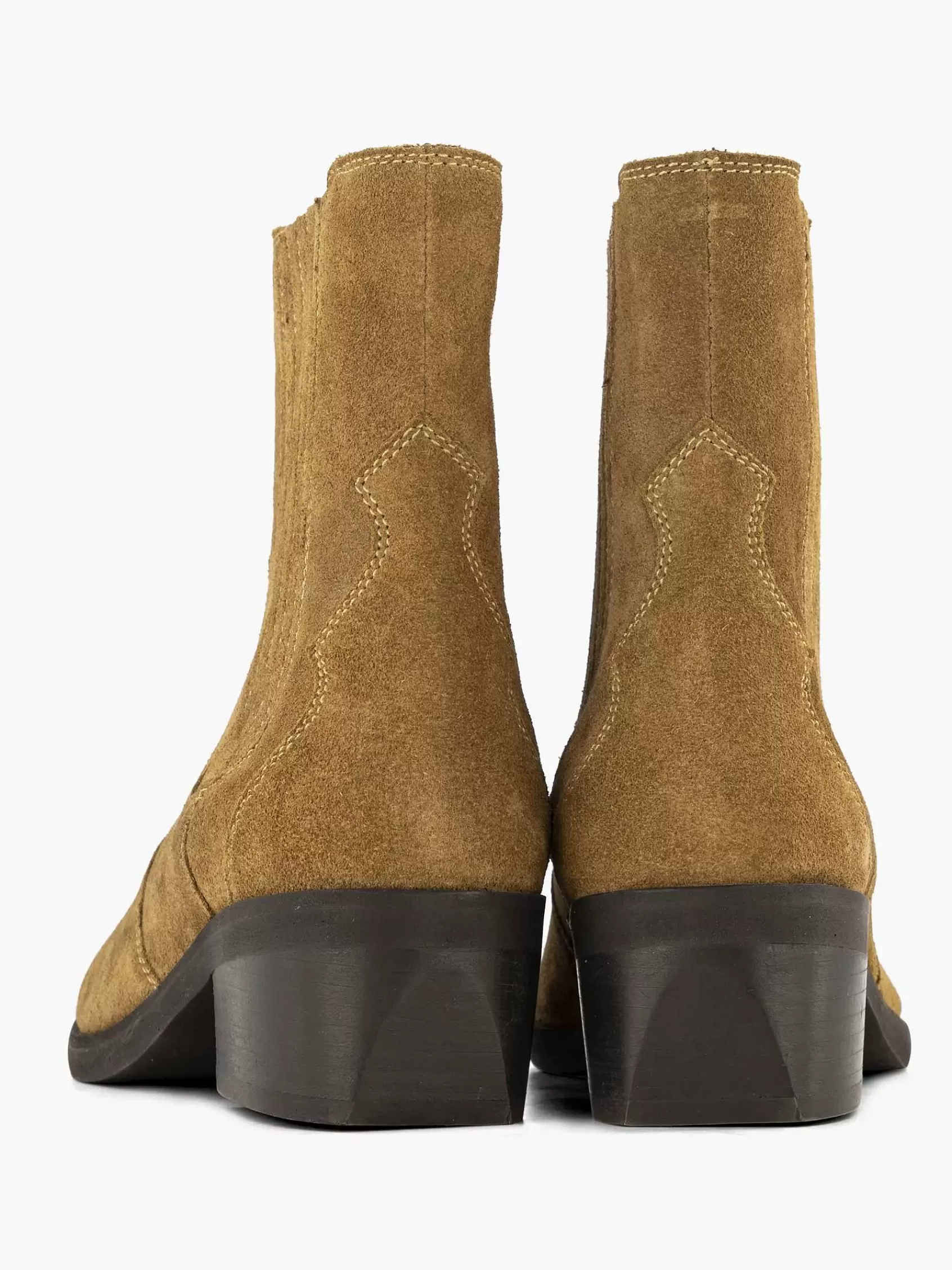Oxmox Enkellaarzen & Boots>E Suede Enkellaars Bruin