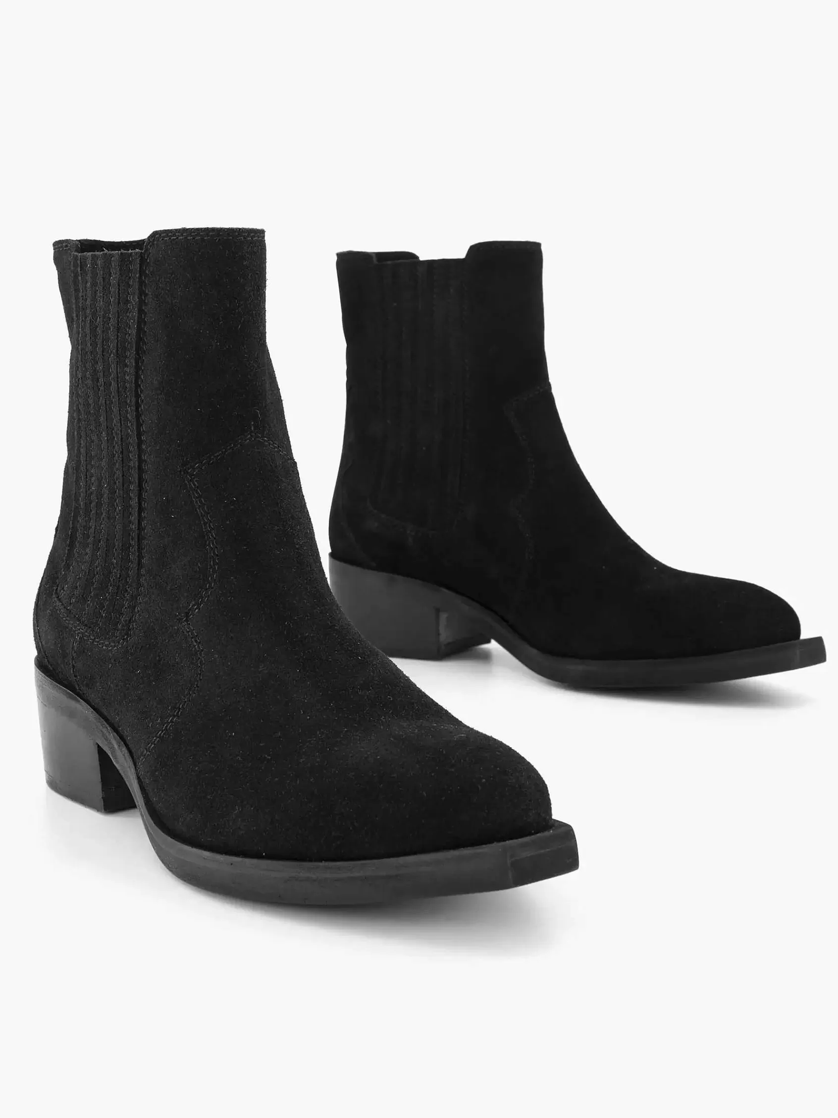 Oxmox Enkellaarzen & Boots>E Suede Enkellaars Zwart