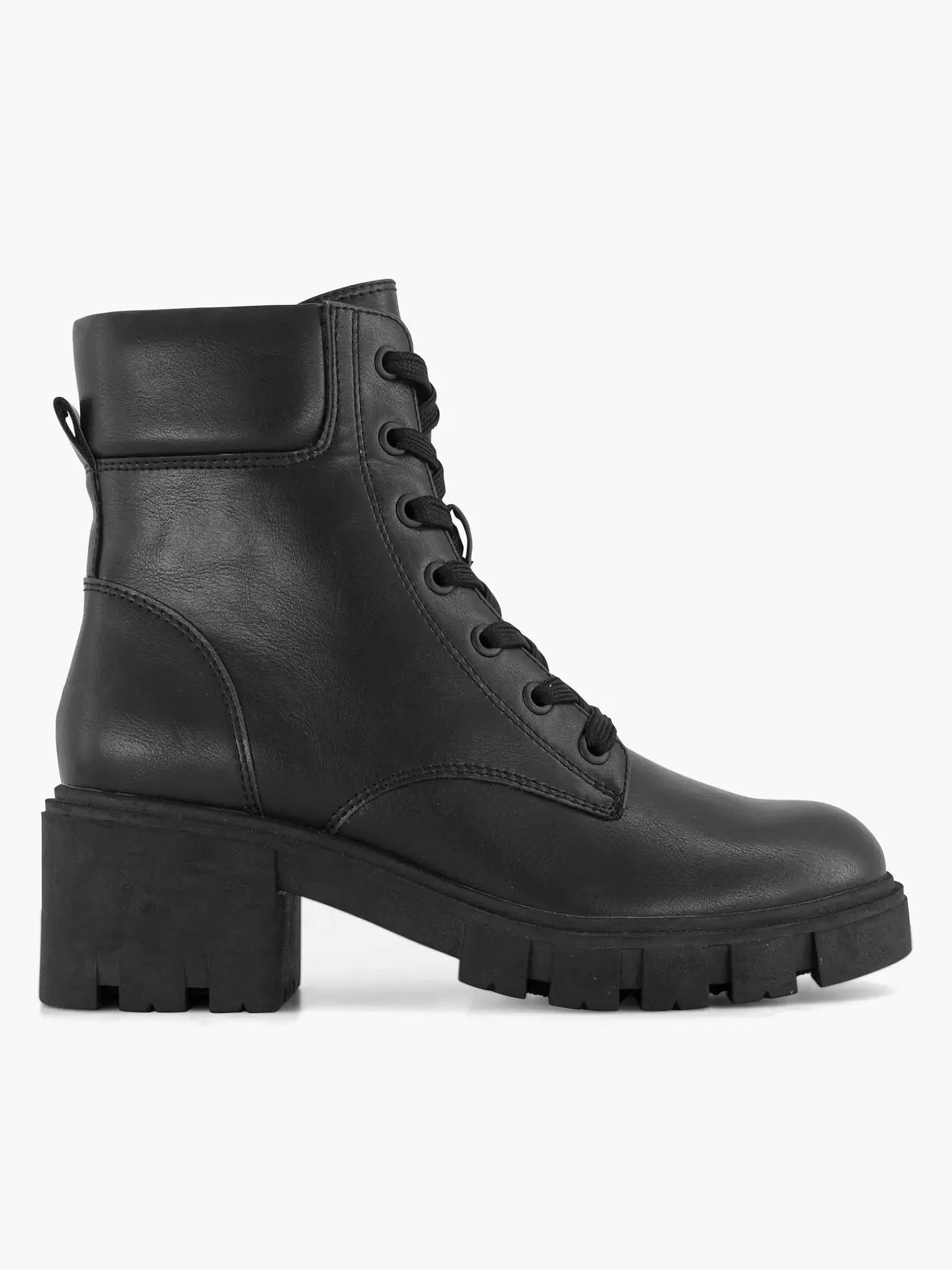 Graceland Enkellaarzen & Boots>E Veterboot Zwart