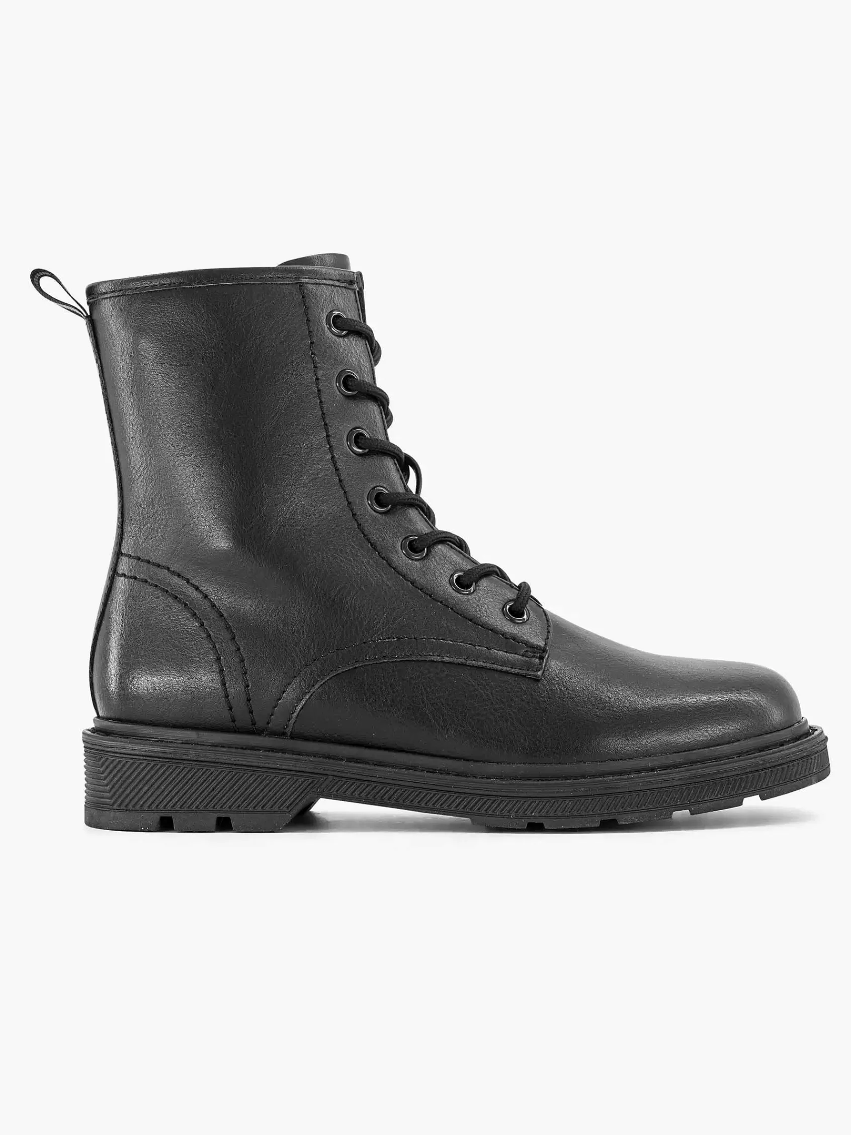 Graceland Enkellaarzen & Boots>E Veterboot Zwart