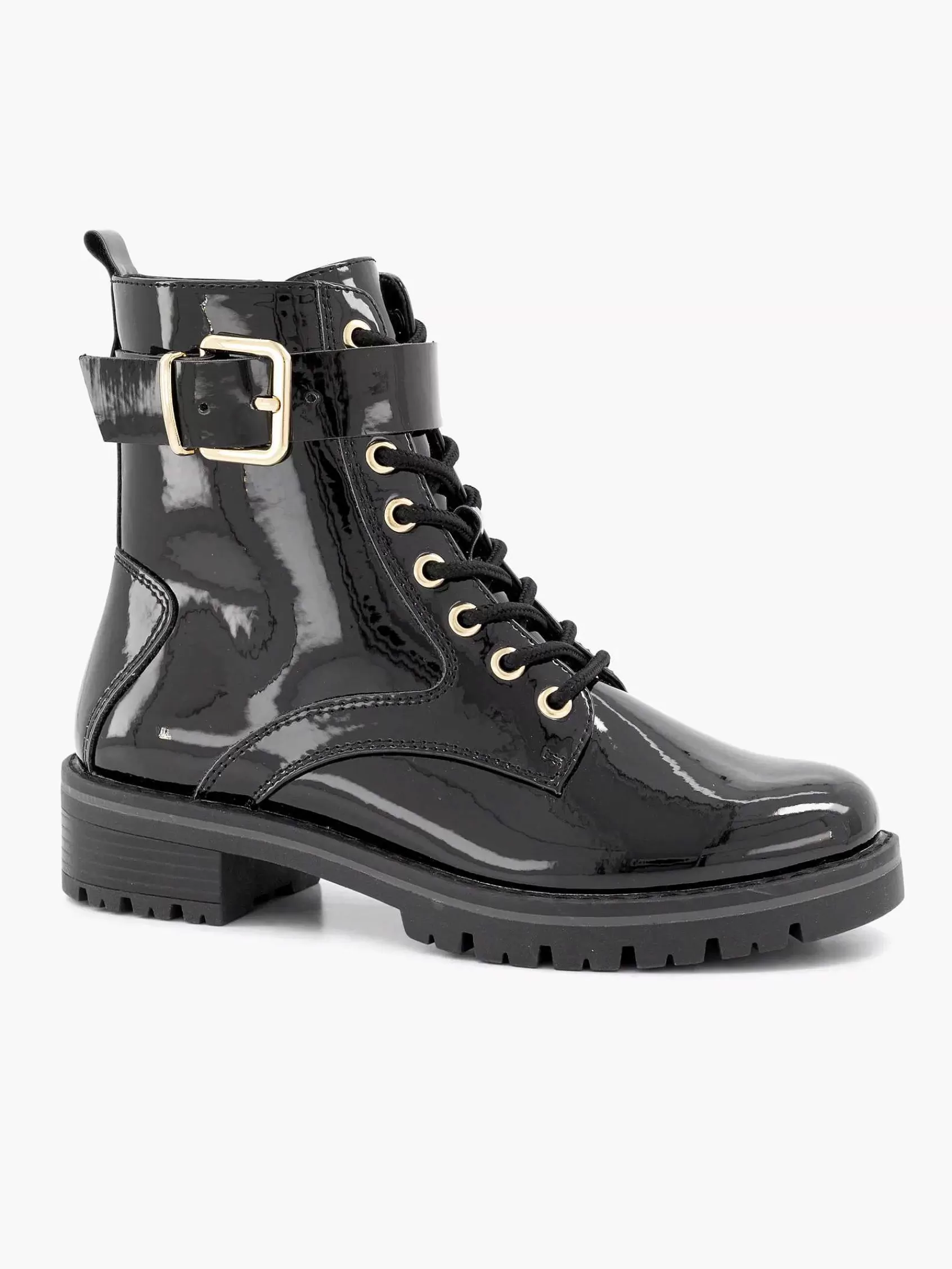 Graceland Enkellaarzen & Boots>E Veterboot Zwart