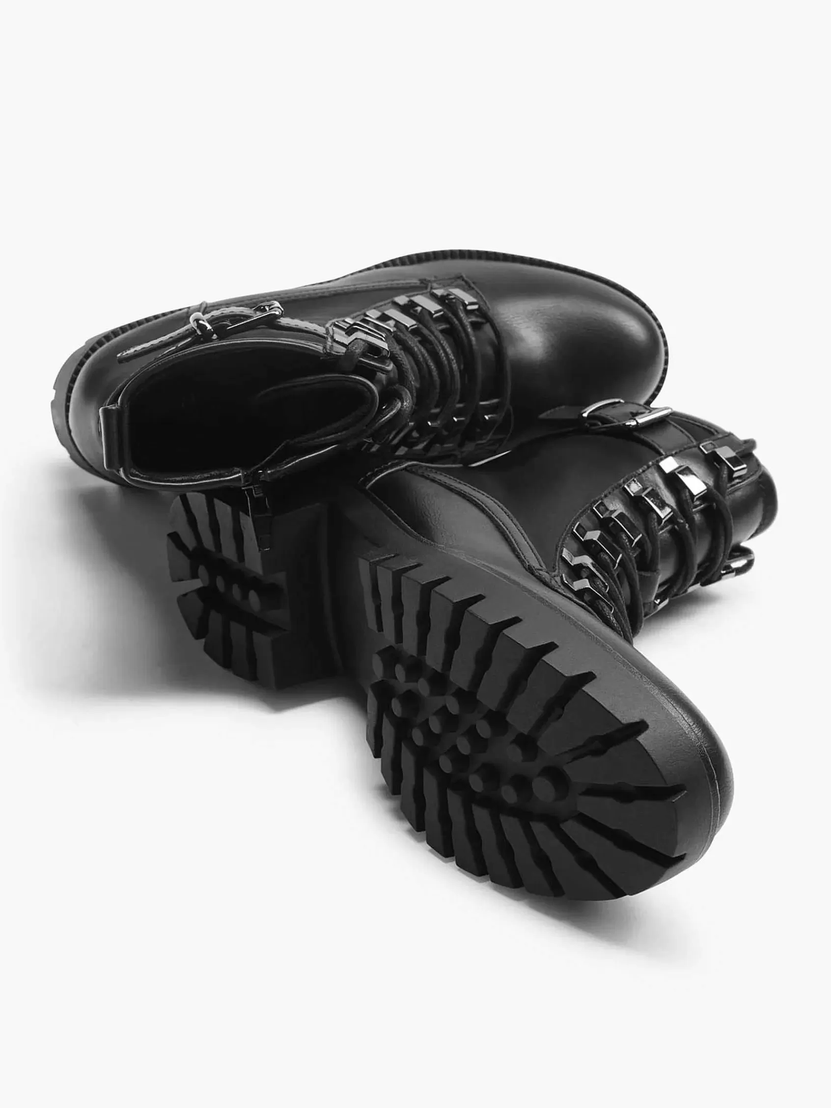 Graceland Enkellaarzen & Boots>E Veterboot Zwart